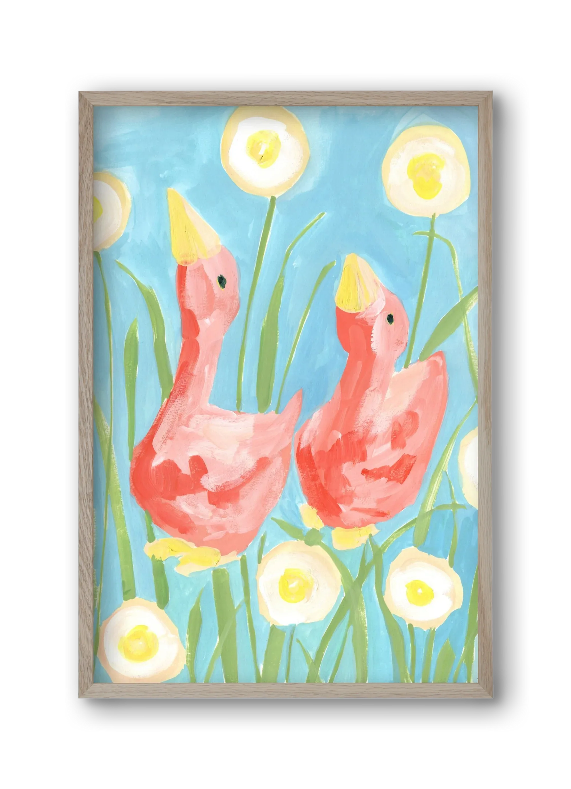Coral Geese In The Garde - artbridge