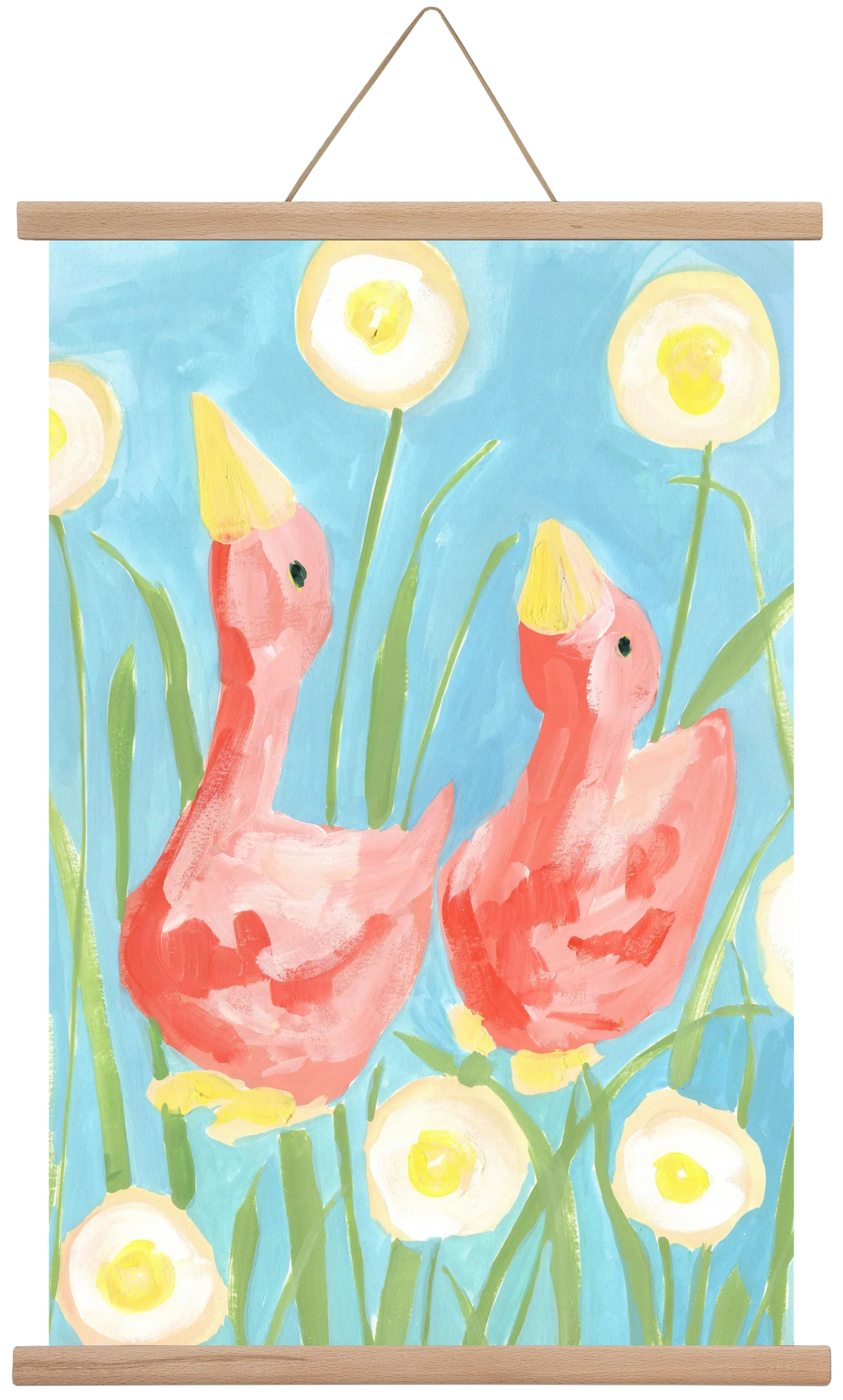 Coral Geese In The Garde - artbridge