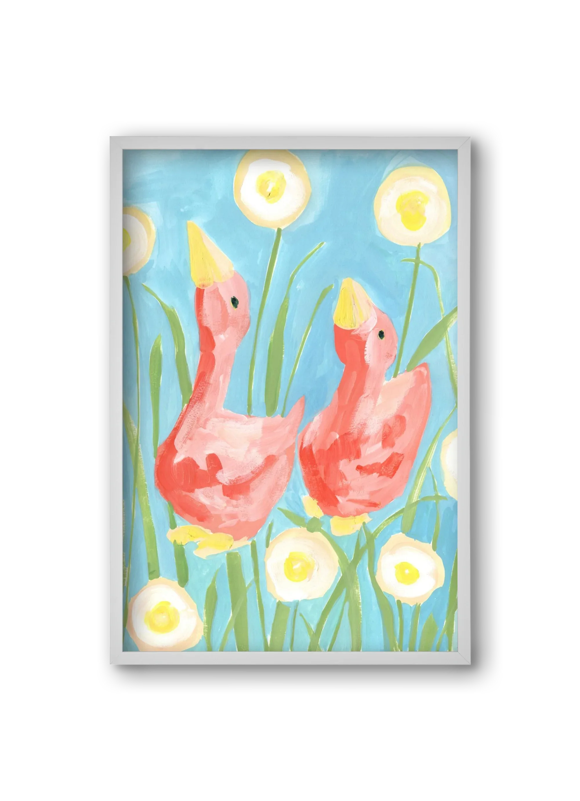 Coral Geese In The Garde - artbridge