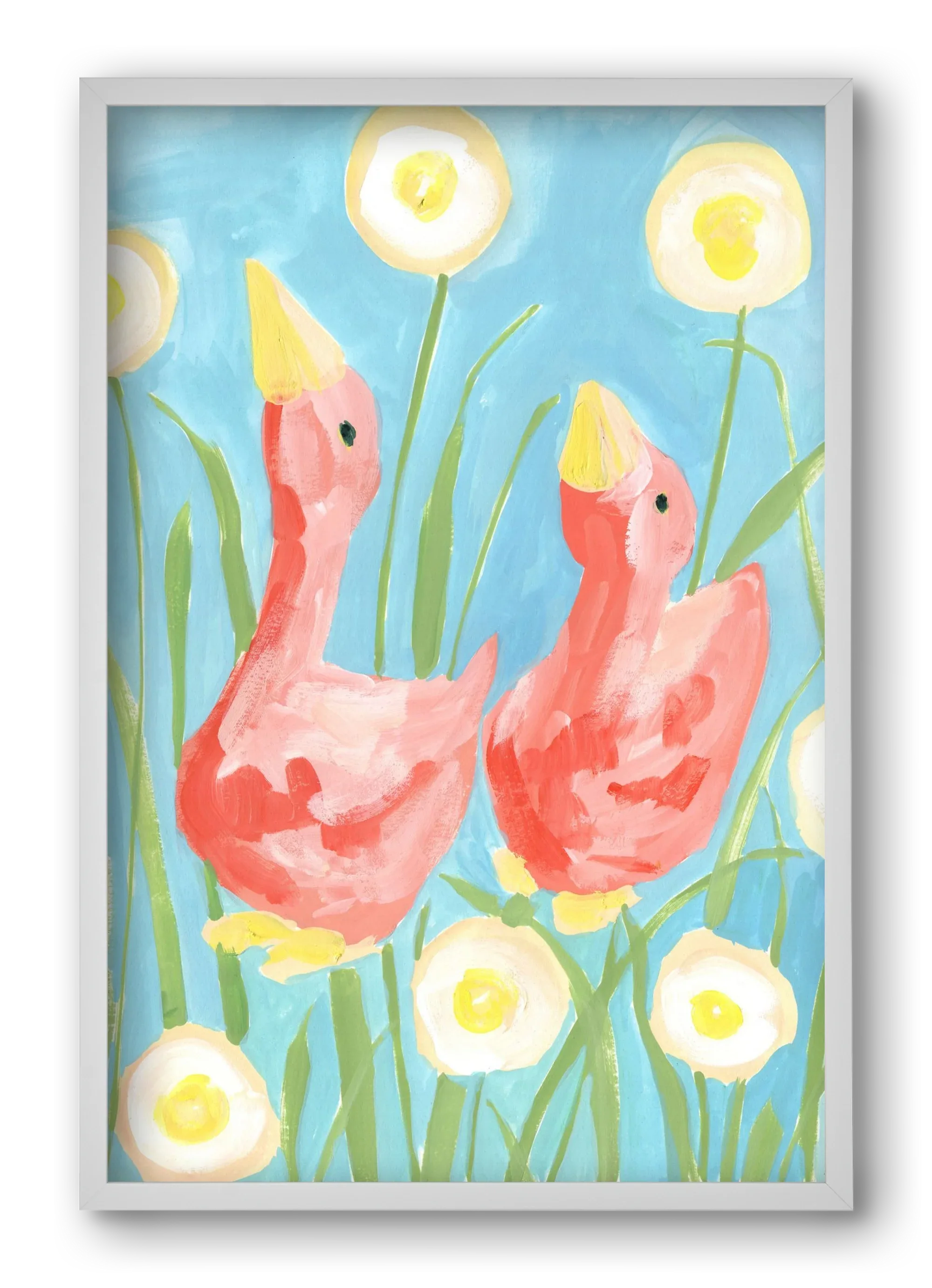 Coral Geese In The Garde - artbridge