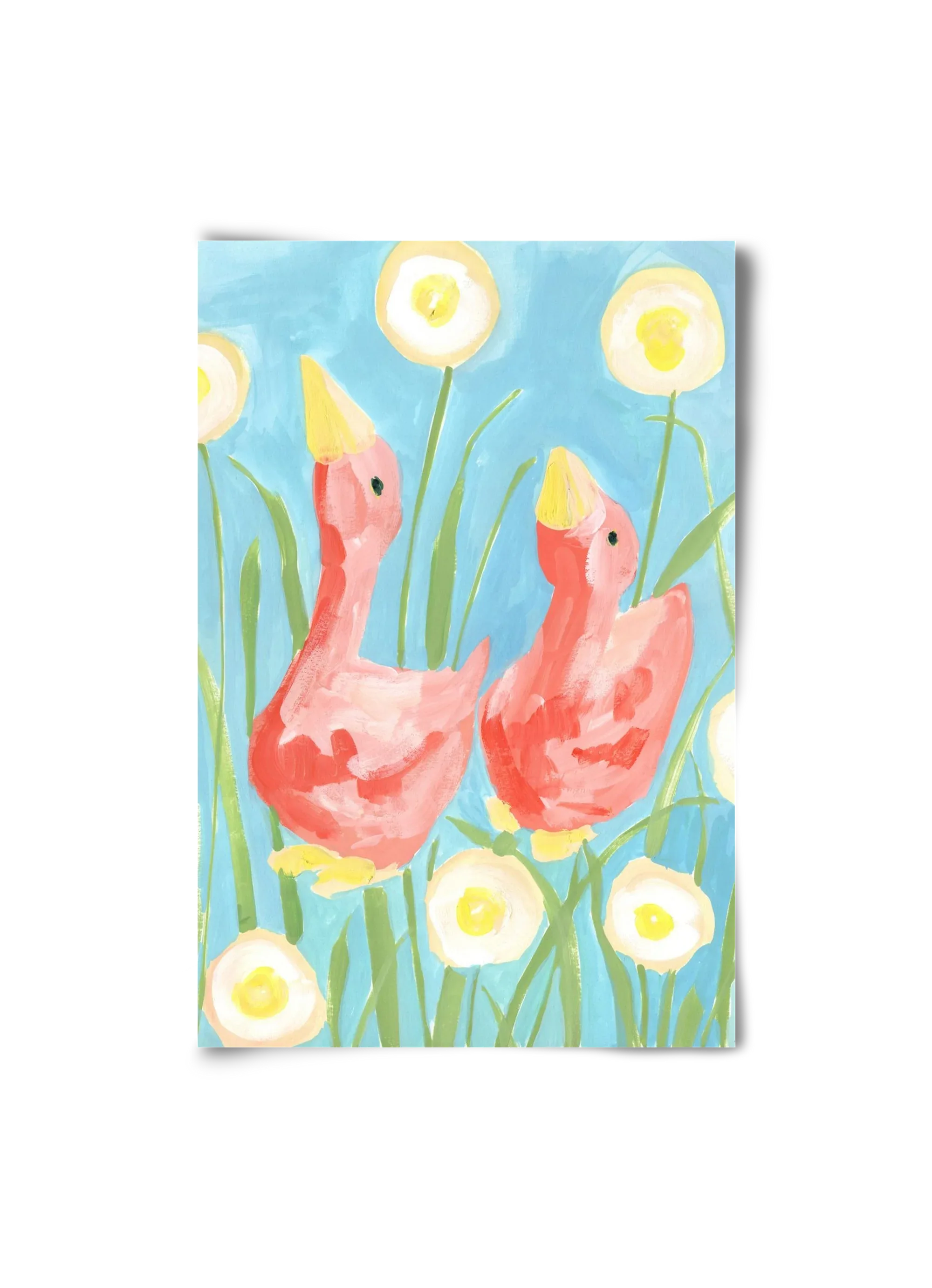 Coral Geese In The Garde - artbridge