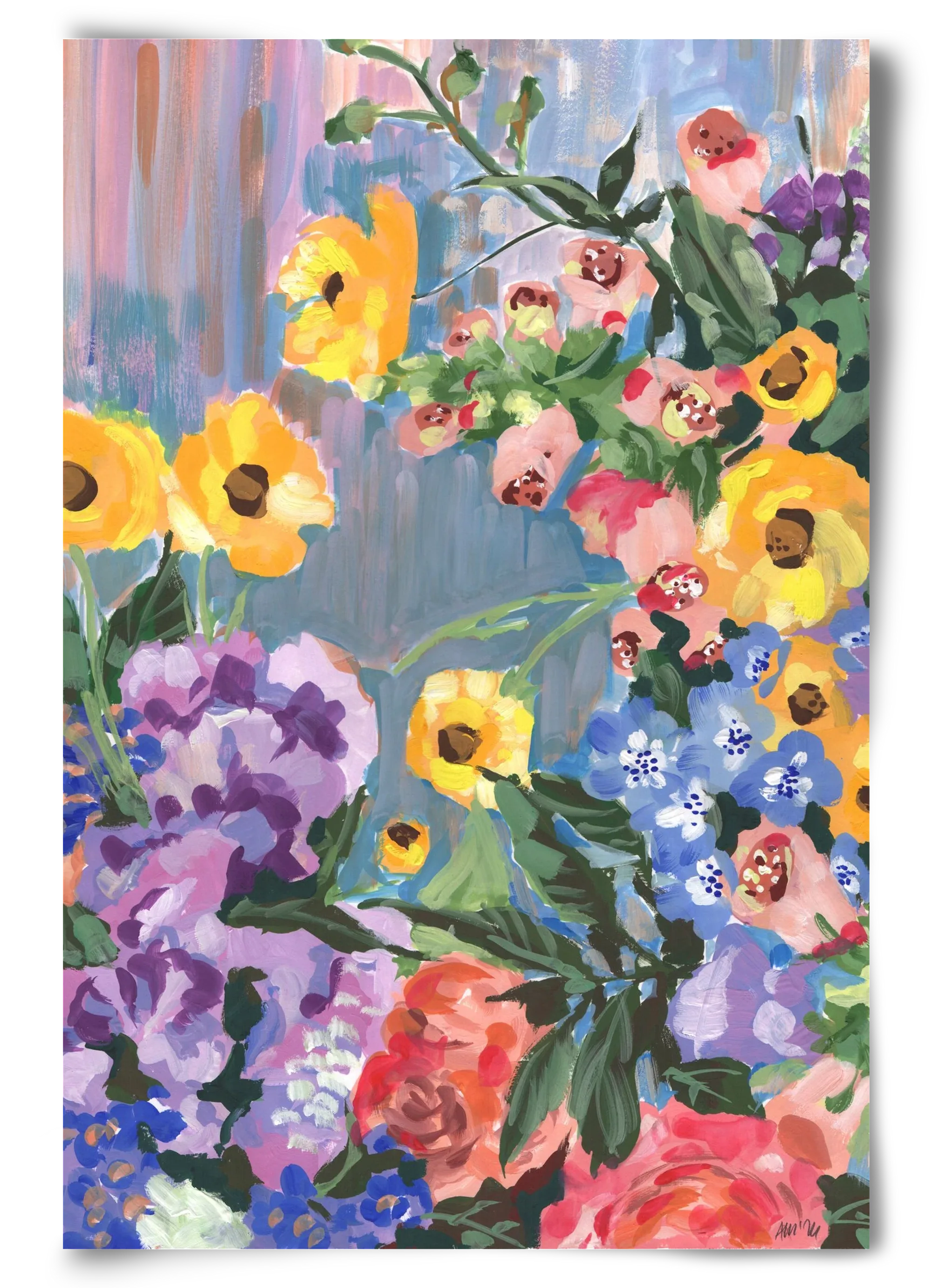 Retro Floral Bouqet - artbridge
