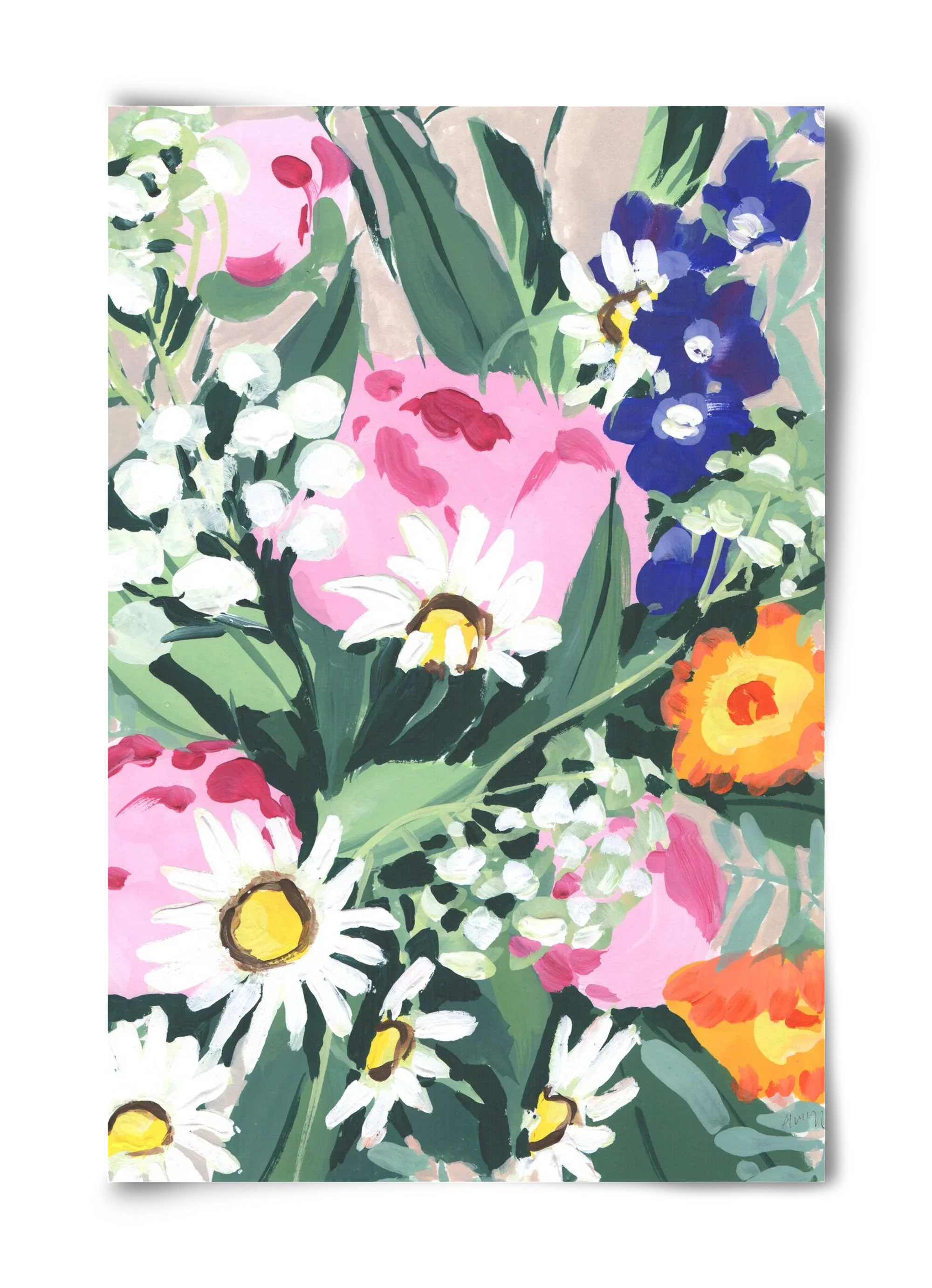 Daisies On Green Grass - artbridge