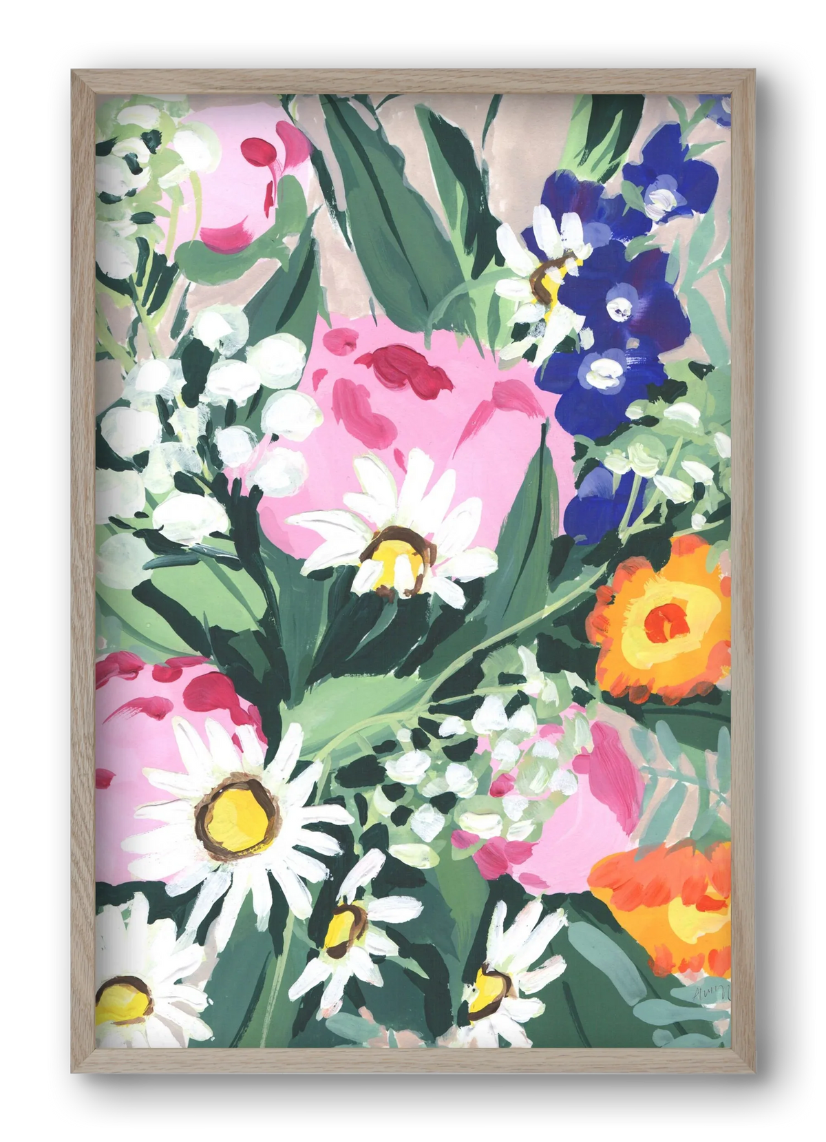 Daisies On Green Grass - artbridge