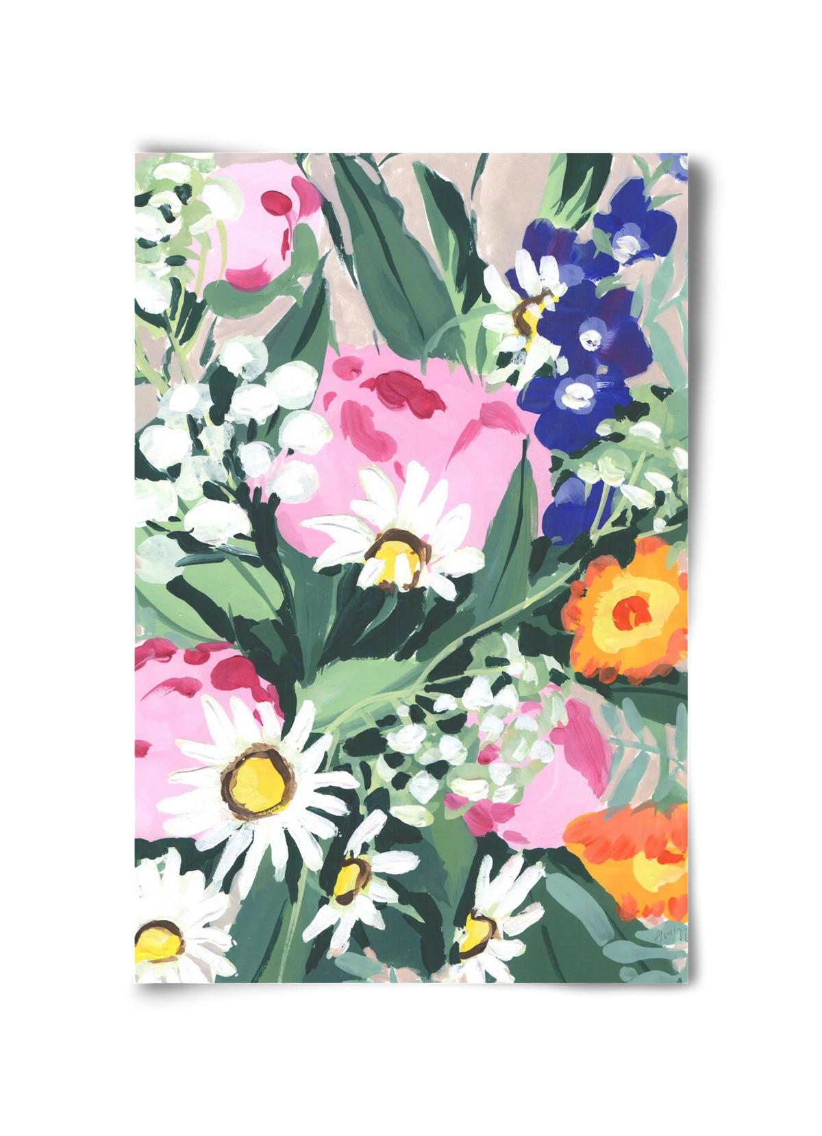 Daisies On Green Grass - artbridge