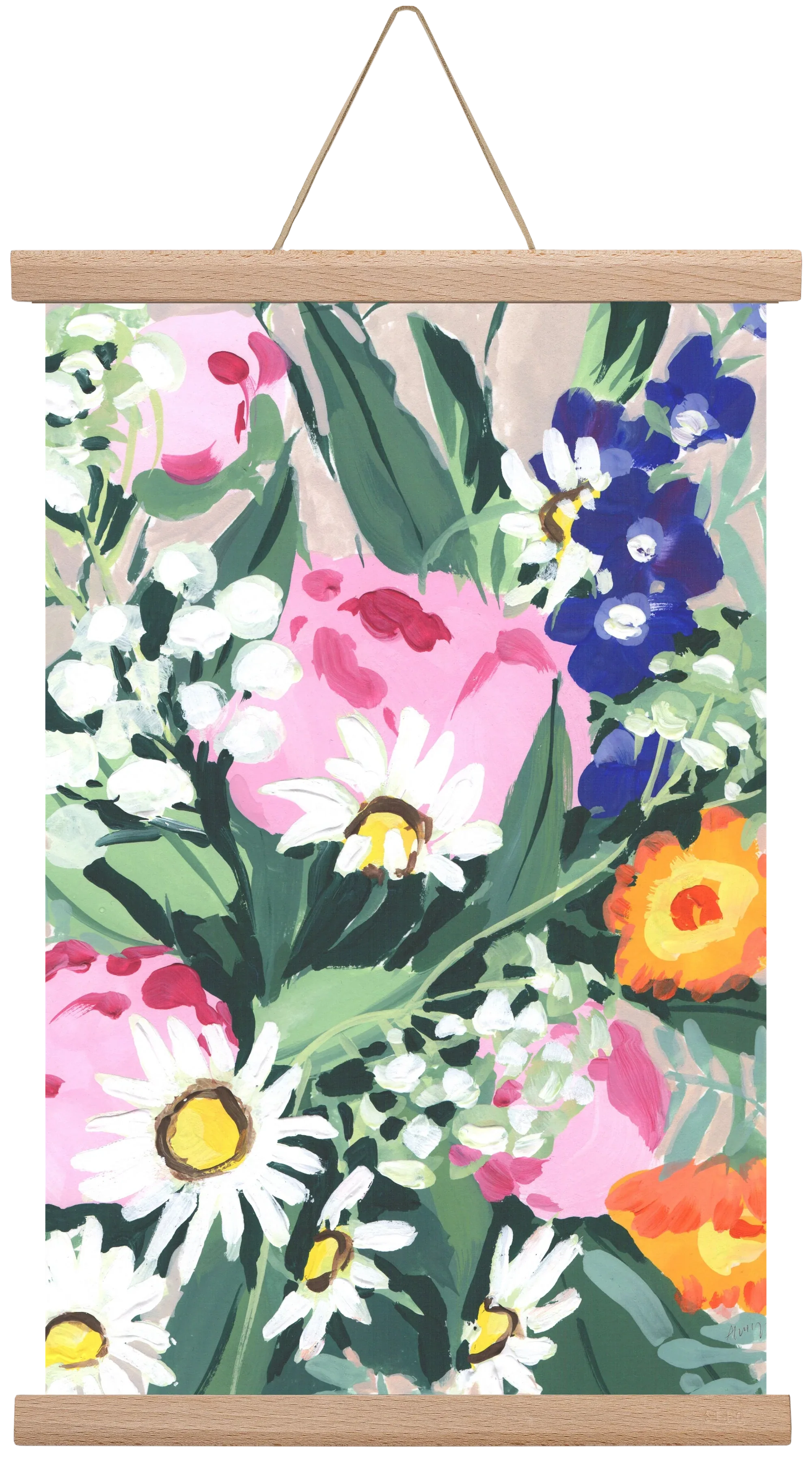 Daisies On Green Grass - artbridge
