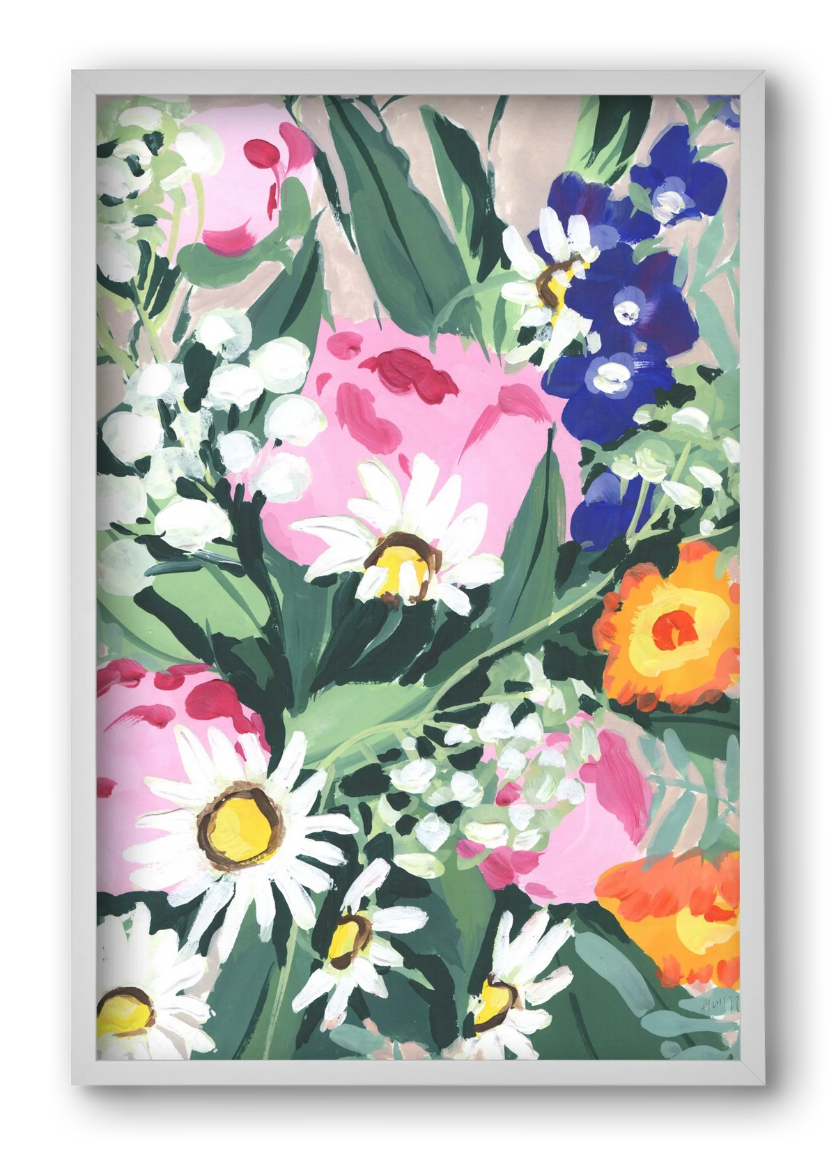 Daisies On Green Grass - artbridge
