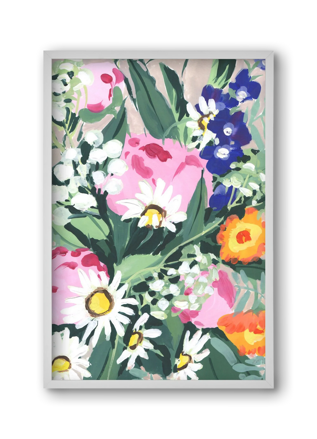 Daisies On Green Grass - artbridge