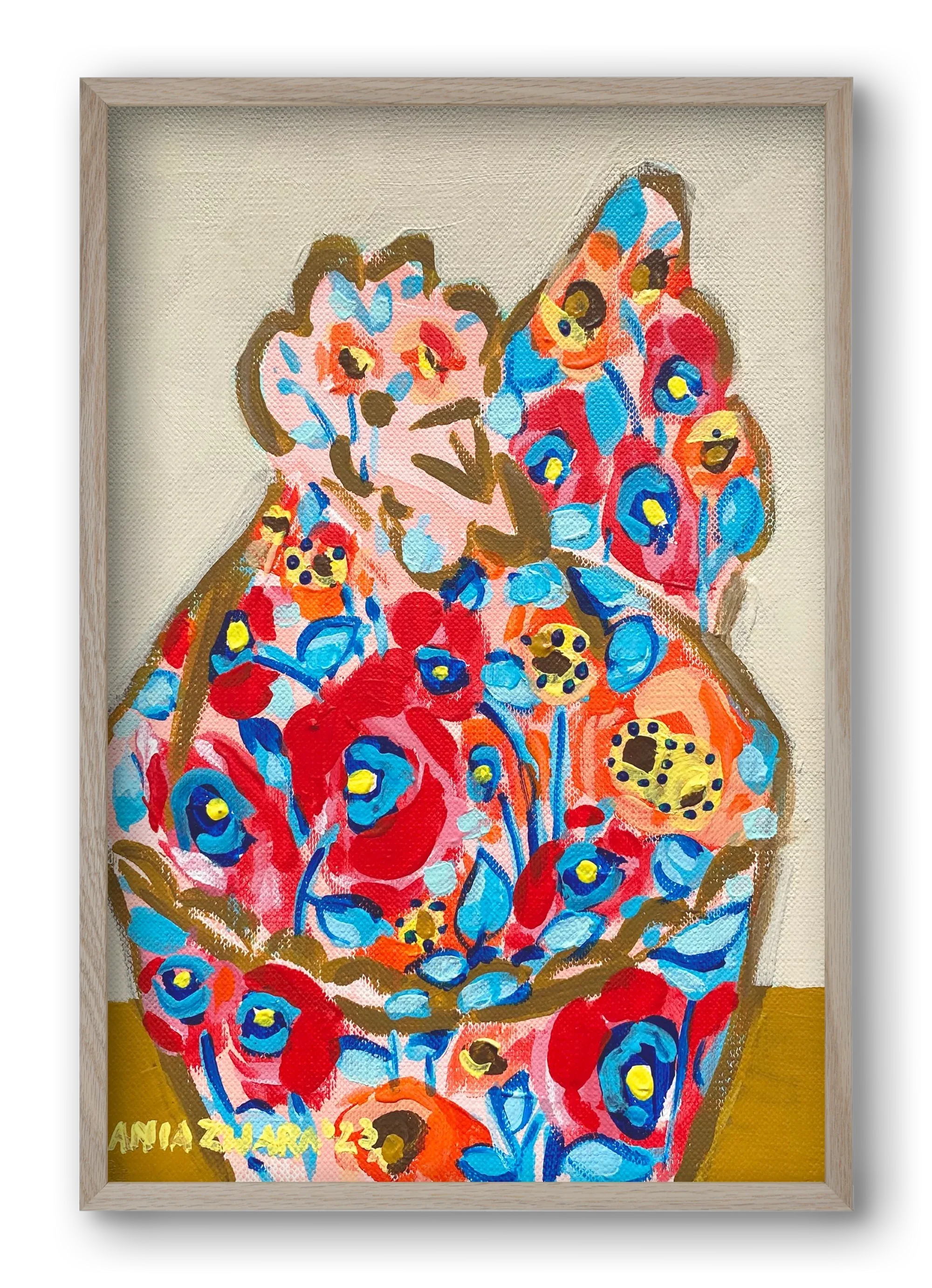 Mama Hen in poppies - artbridge