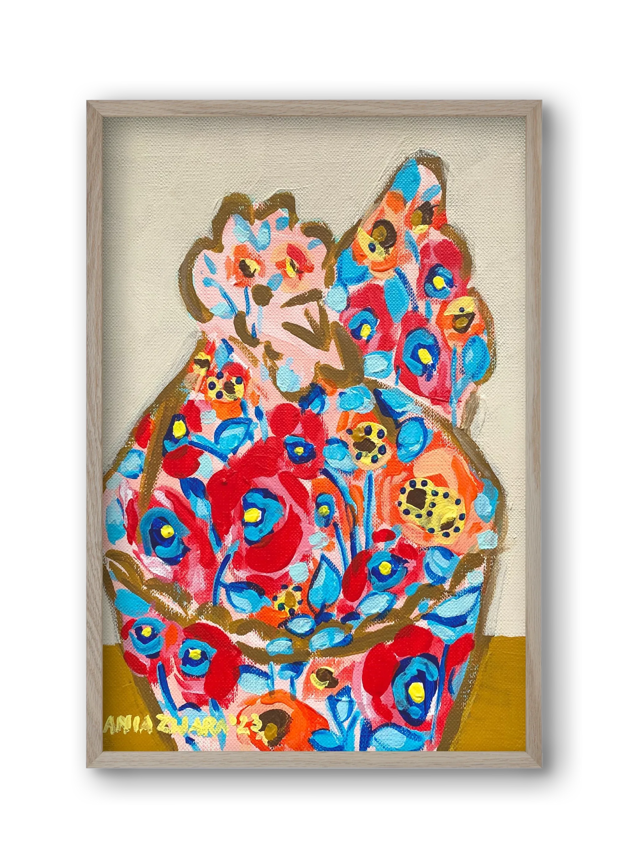 Mama Hen in poppies - artbridge