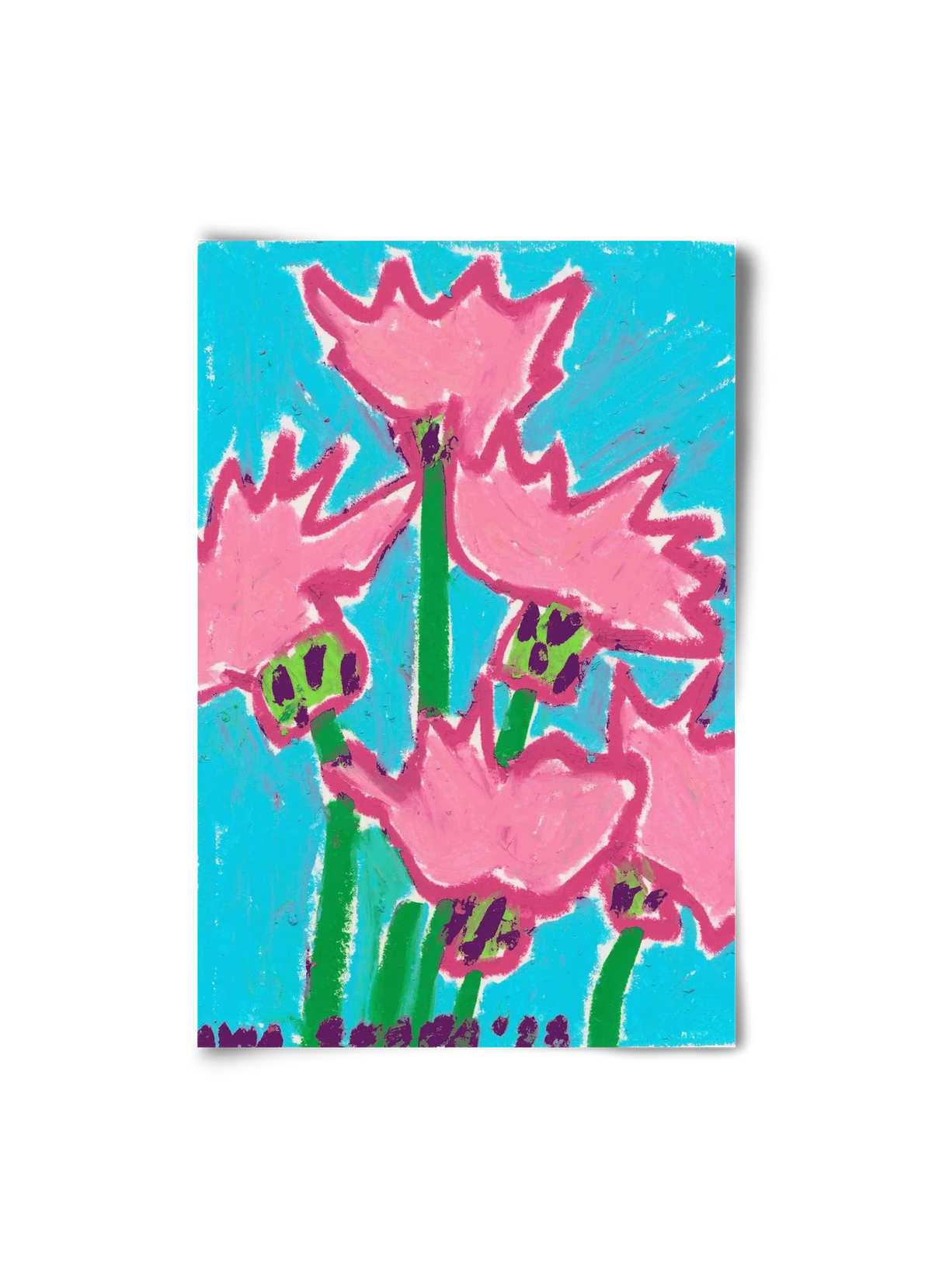 Wild Pink Flowers - artbridge