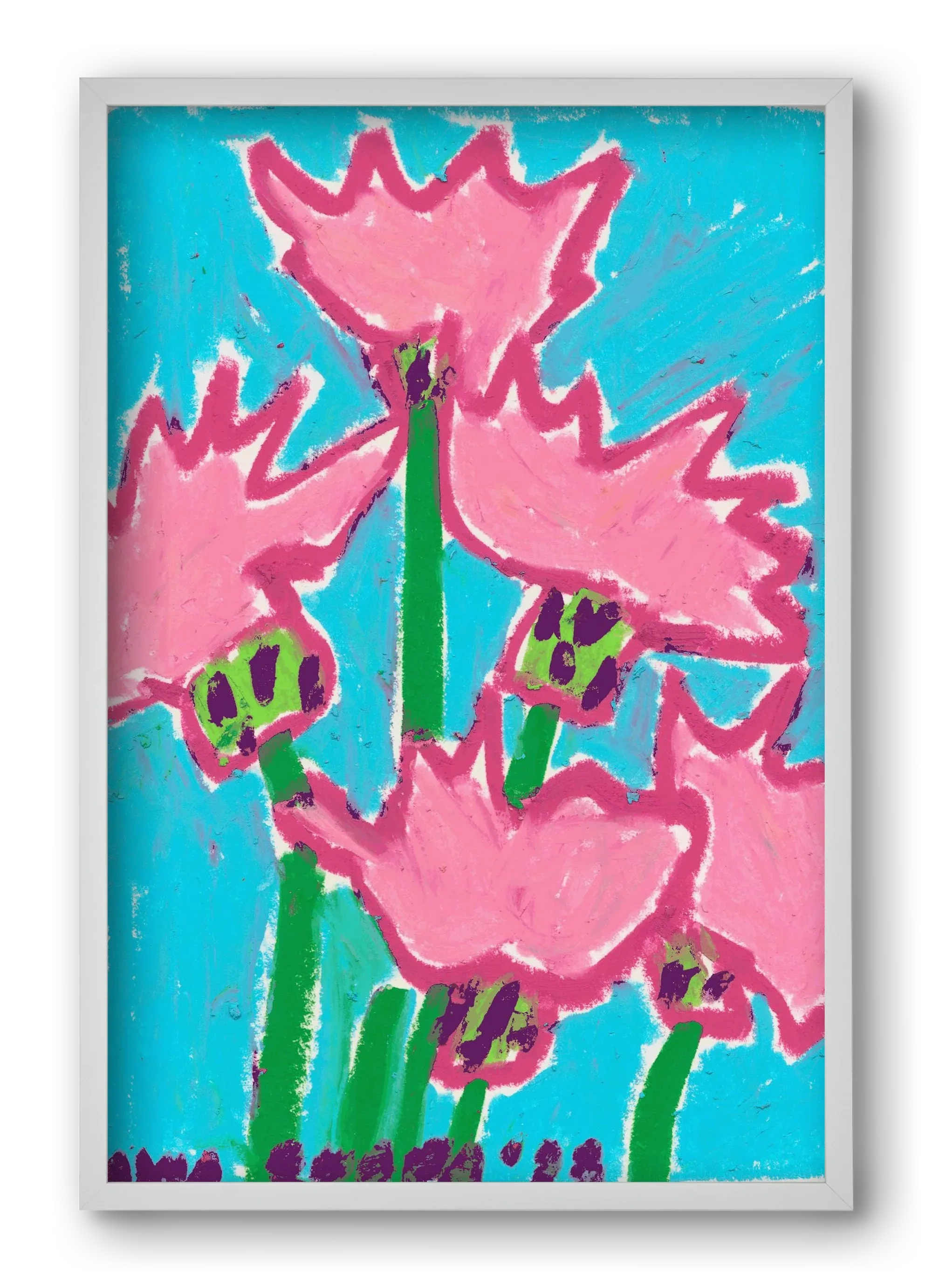 Wild Pink Flowers - artbridge