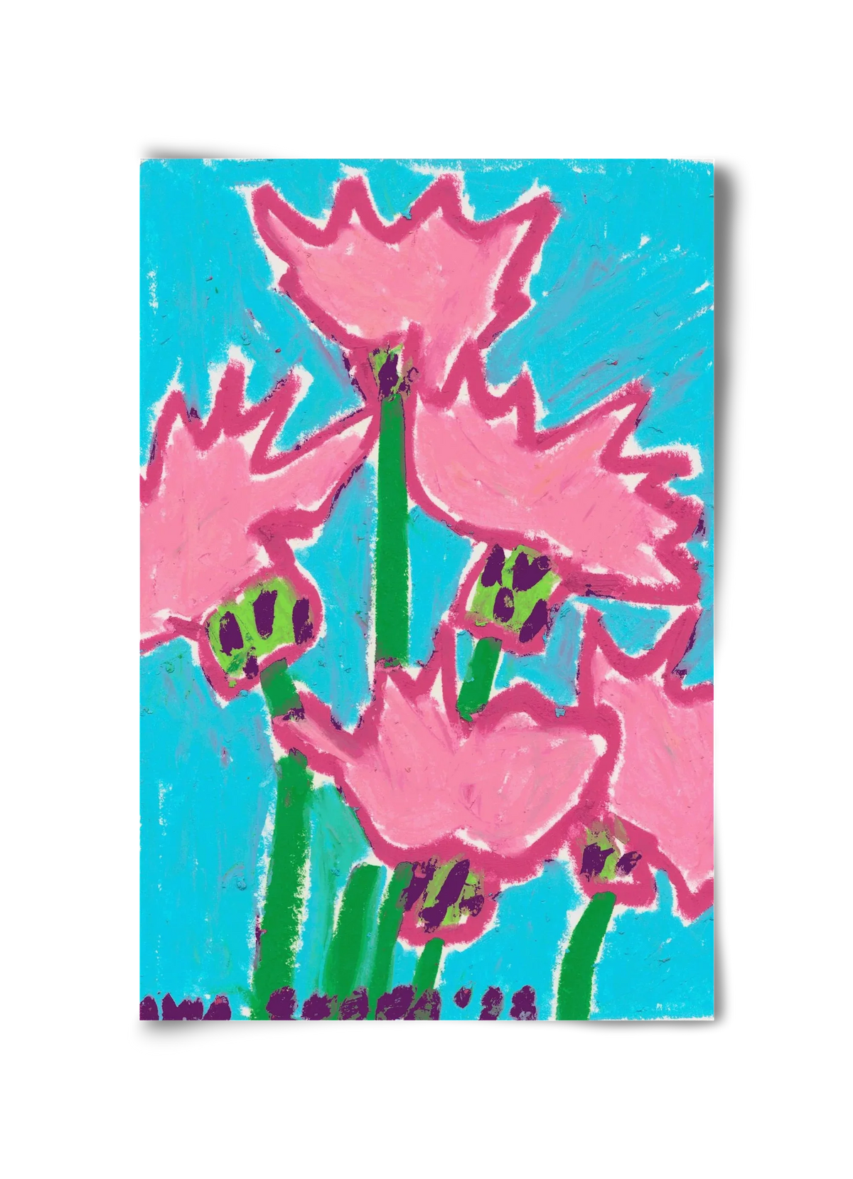 Wild Pink Flowers - artbridge