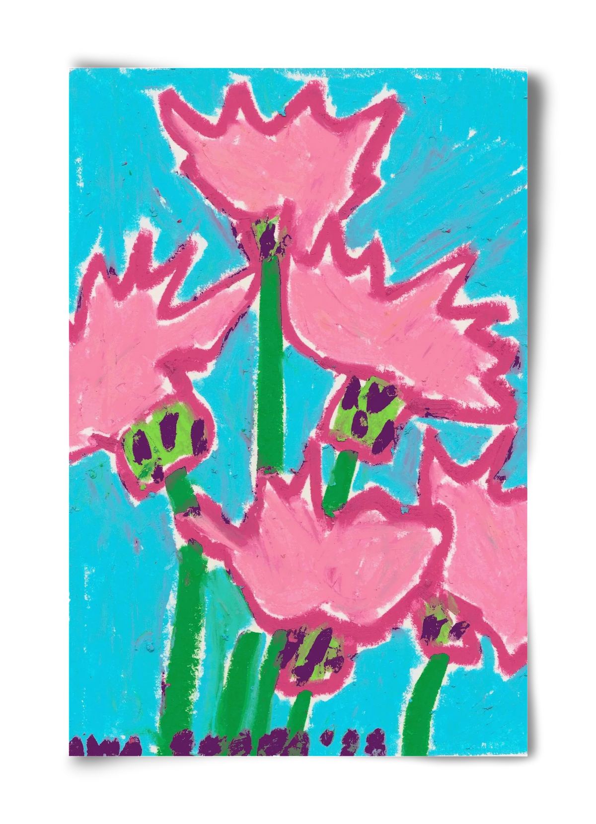 Wild Pink Flowers - artbridge