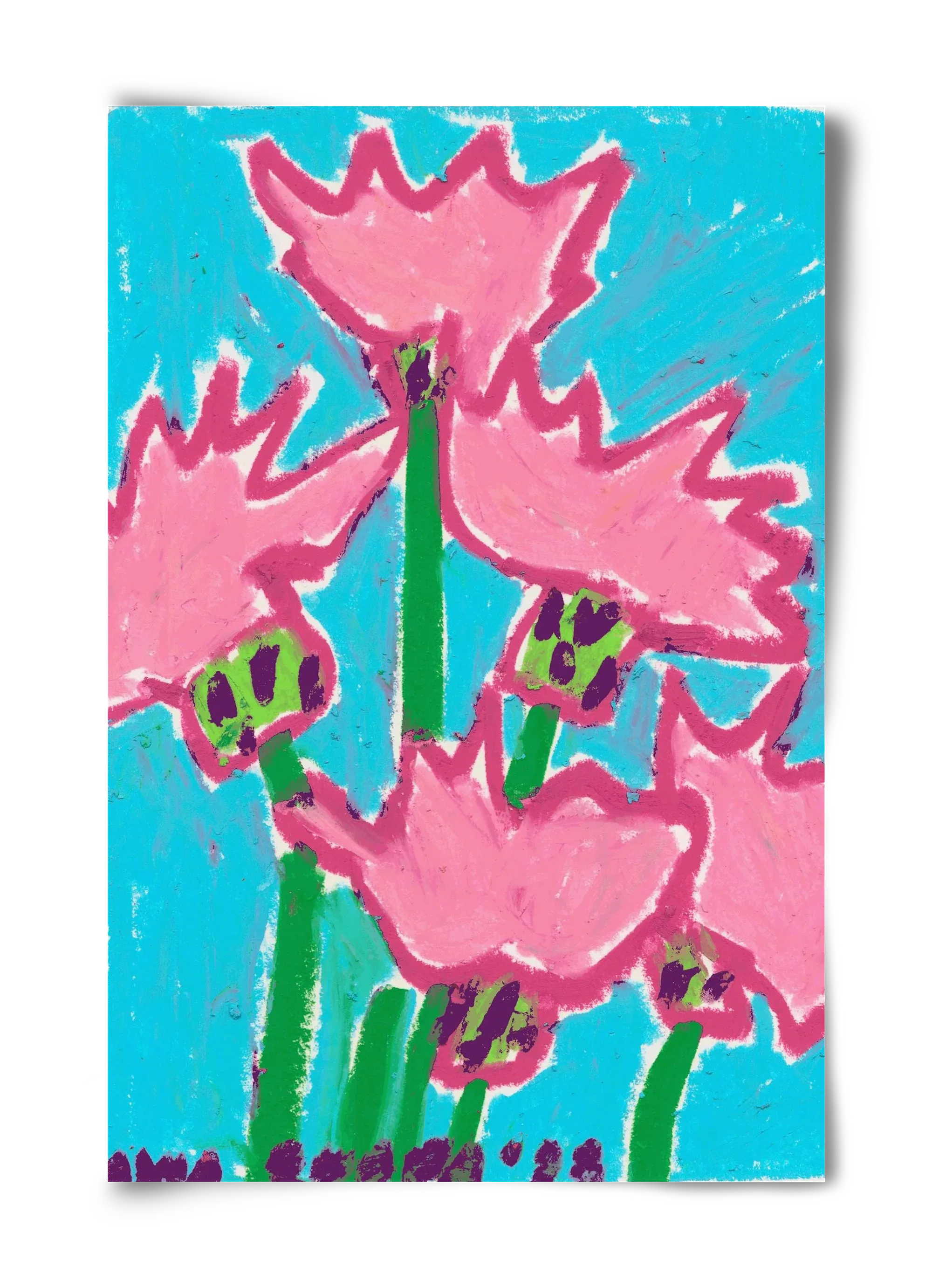 Wild Pink Flowers - artbridge