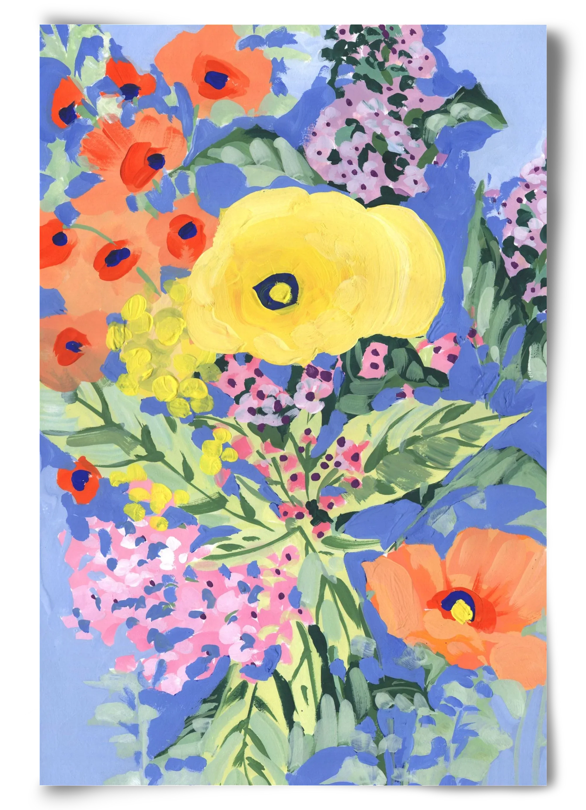 Yellow and orange poppies - artbridge