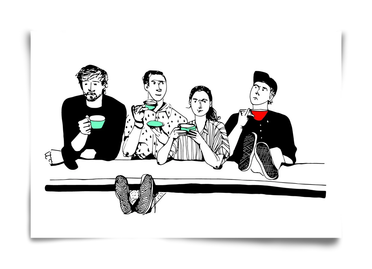 coffee with friends - artbridge