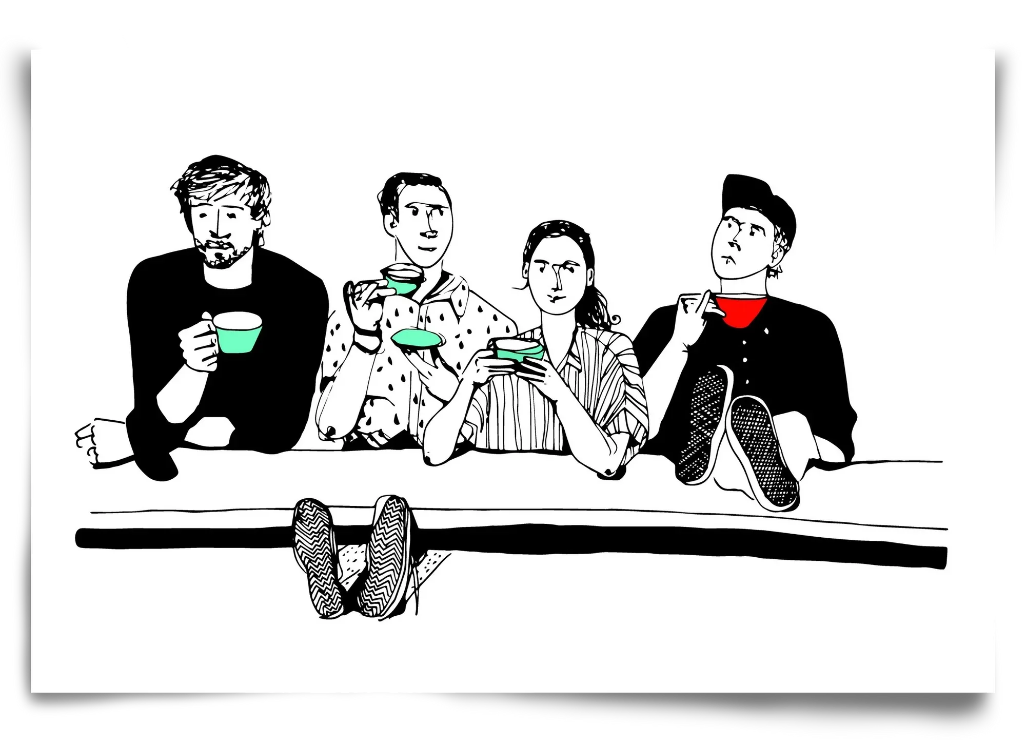 coffee with friends - artbridge