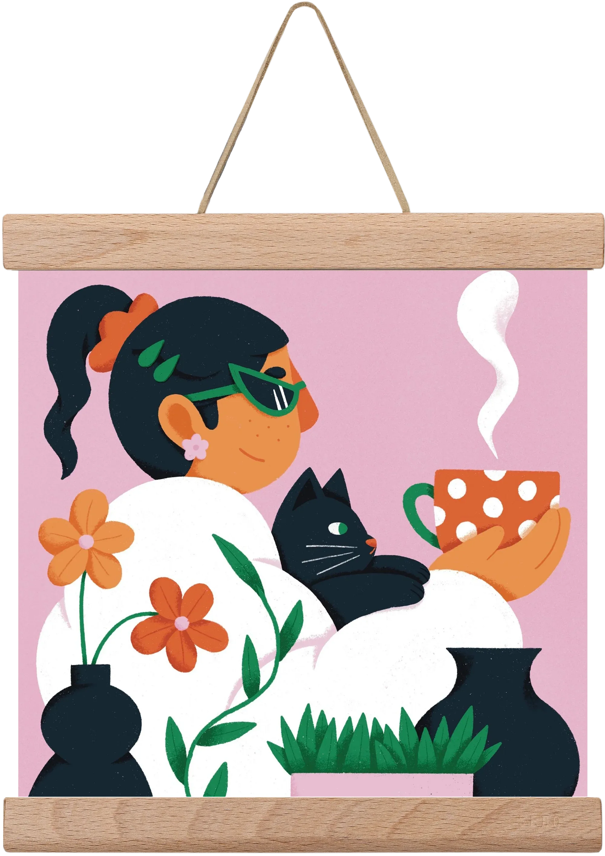 Girl with a cat - artbridge
