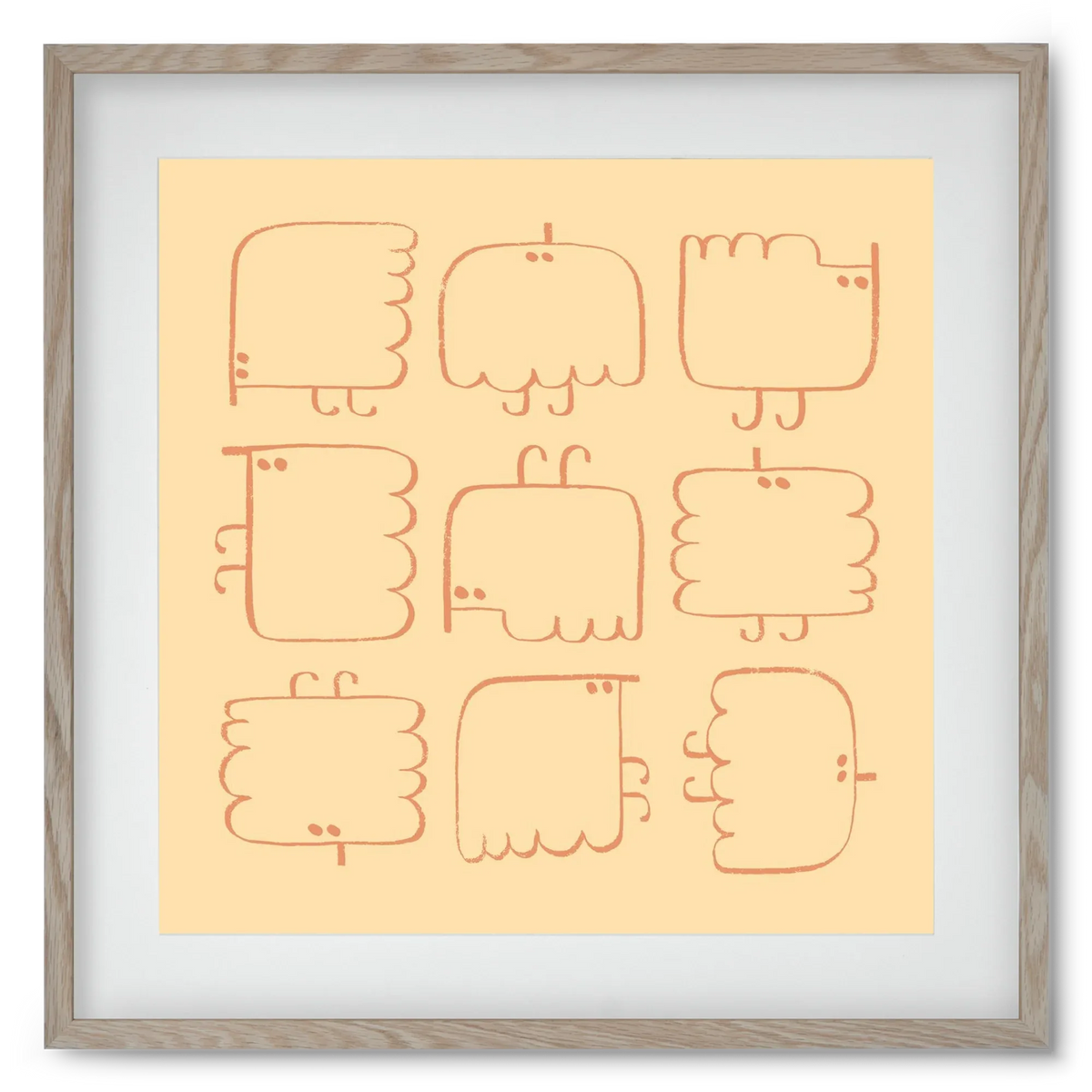Funny Bird (cream) - artbridge