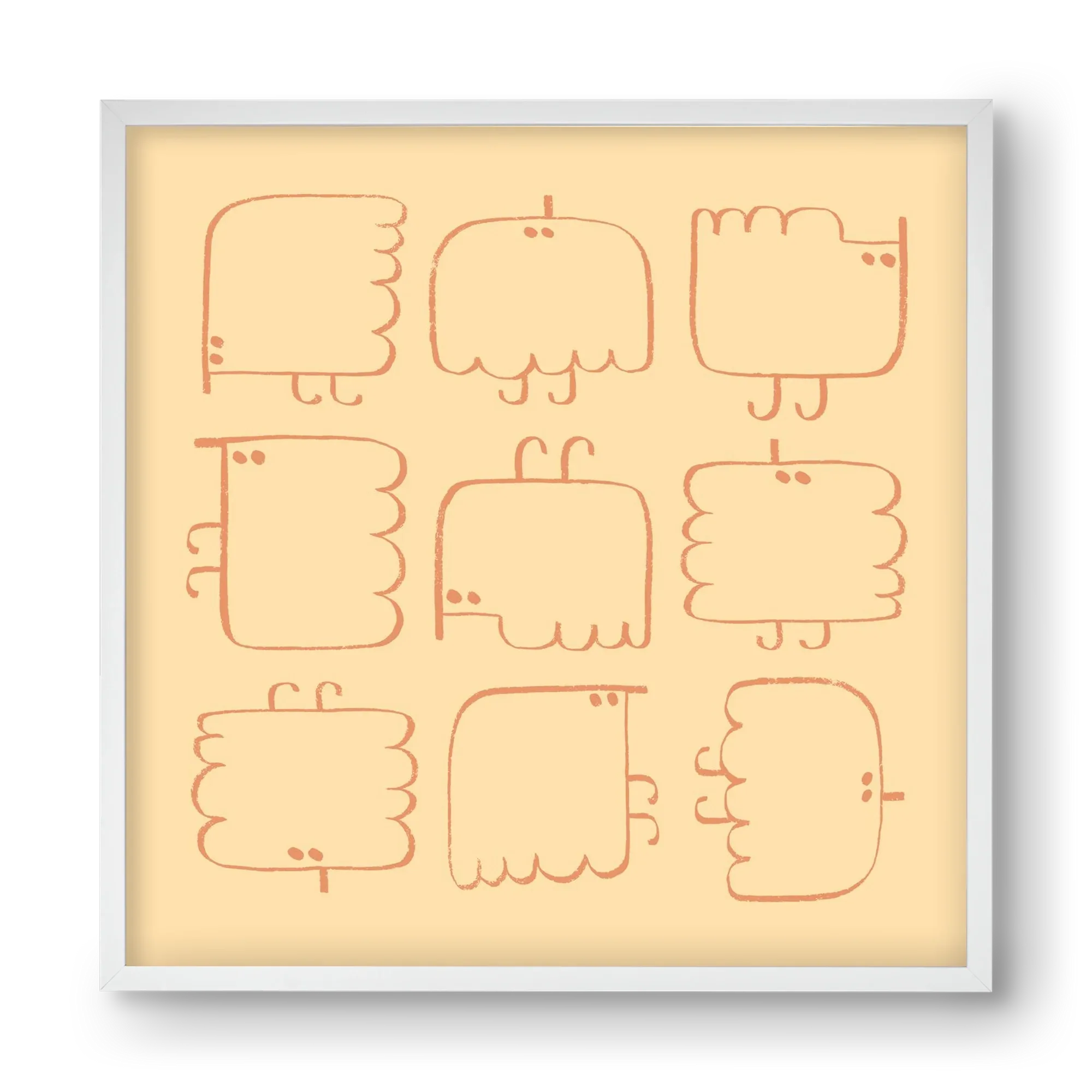 Funny Bird (cream) - artbridge
