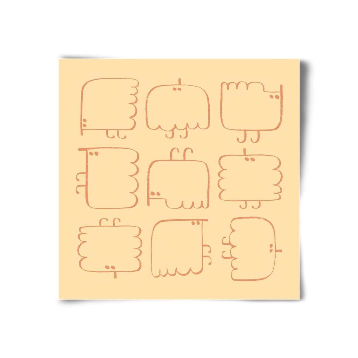 Funny Bird (cream) - artbridge