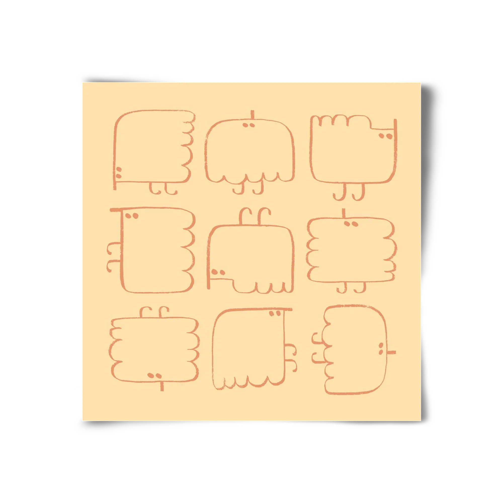 Funny Bird (cream) - artbridge