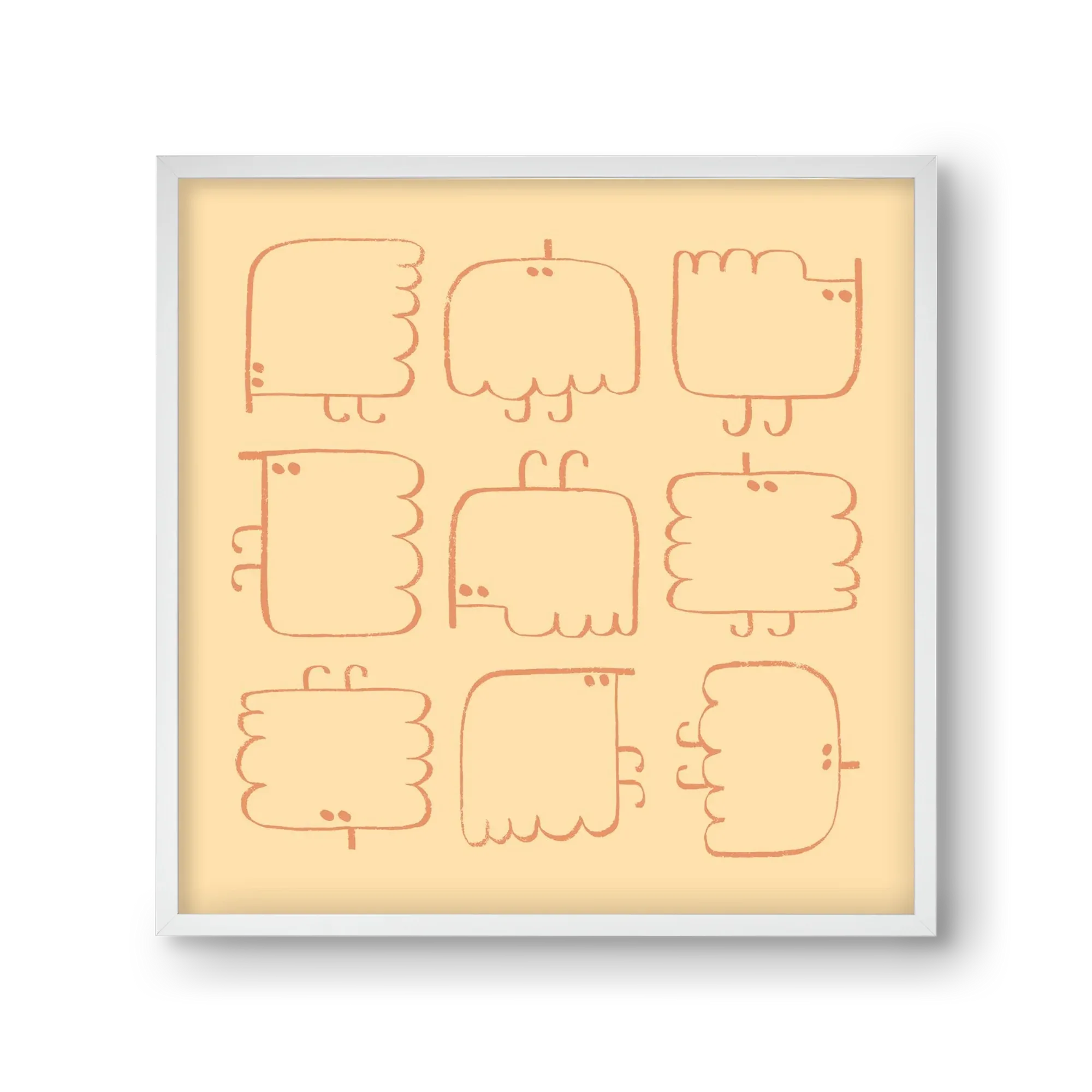 Funny Bird (cream) - artbridge