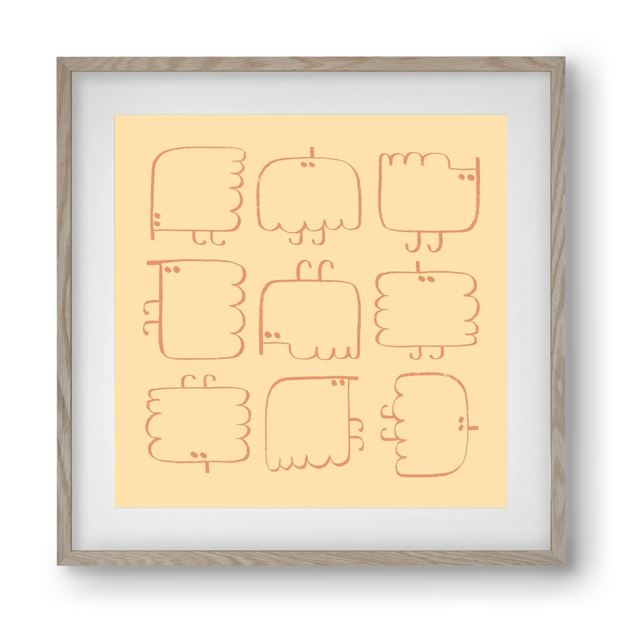 Funny Bird (cream) - artbridge