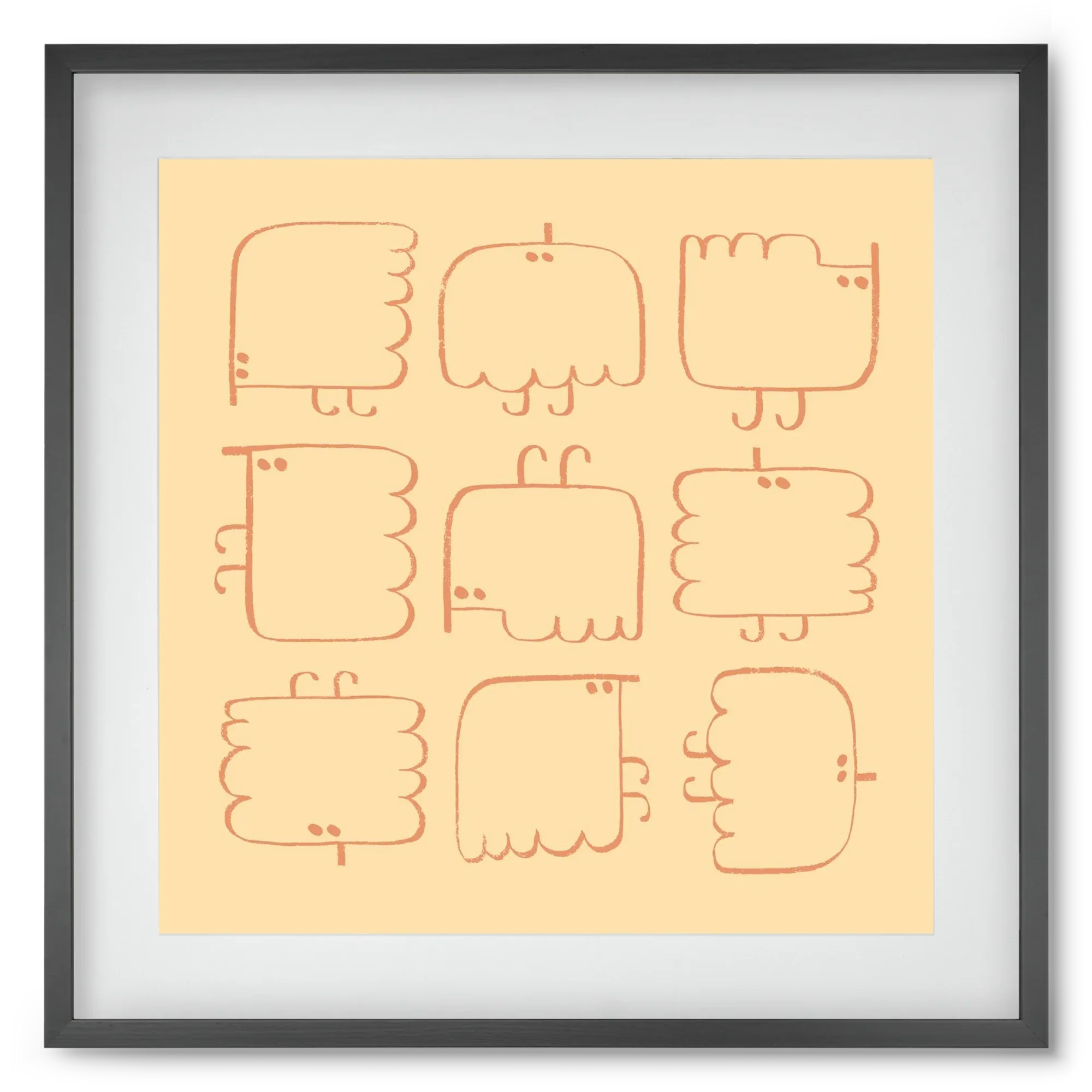 Funny Bird (cream) - artbridge