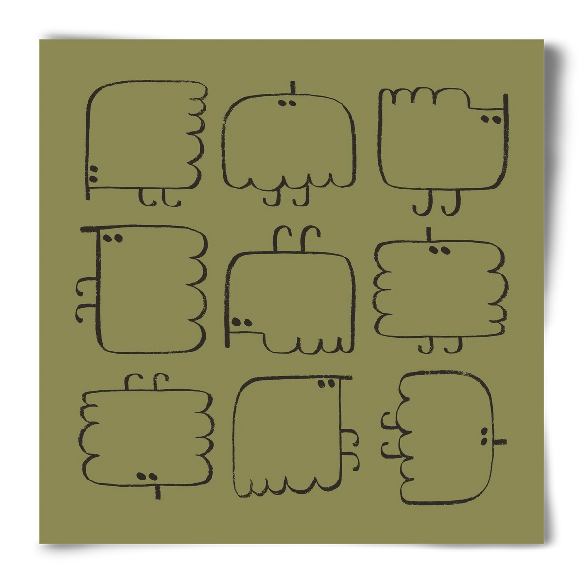 Funny Bird (dark green) - artbridge
