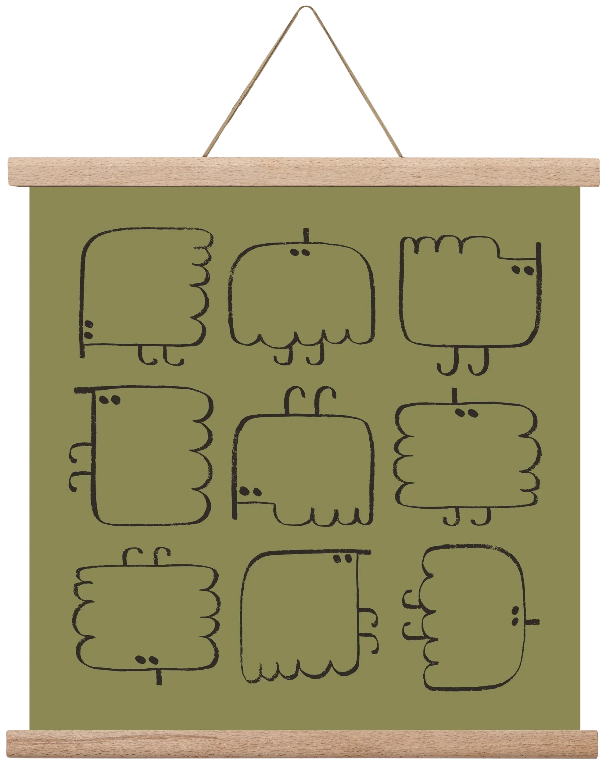 Funny Bird (dark green) - artbridge