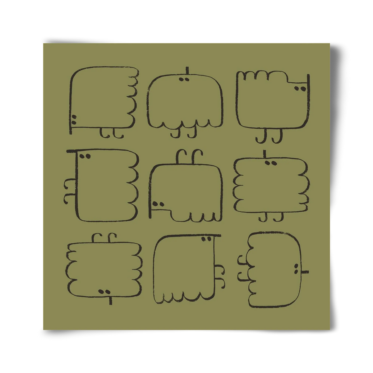 Funny Bird (dark green) - artbridge