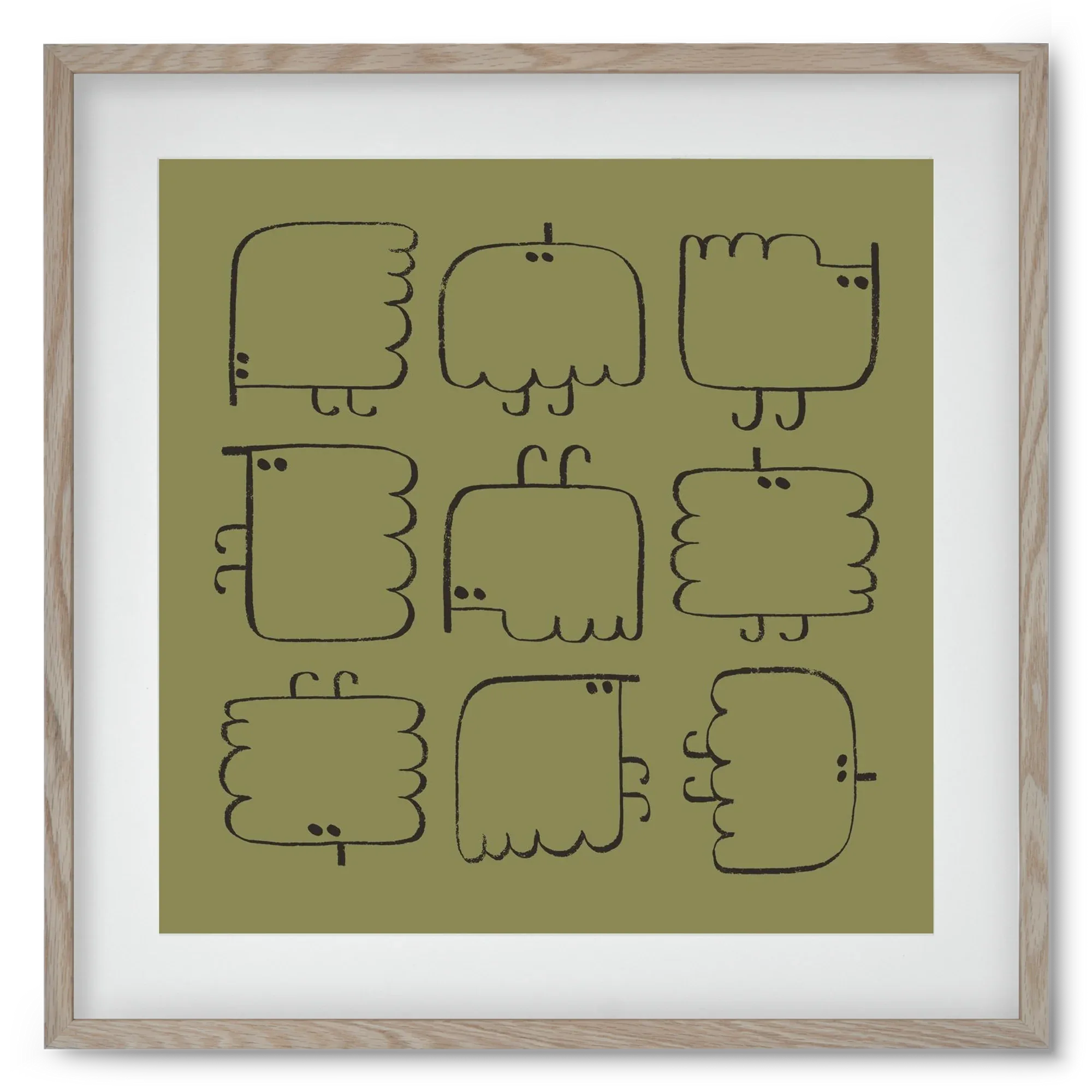 Funny Bird (dark green) - artbridge