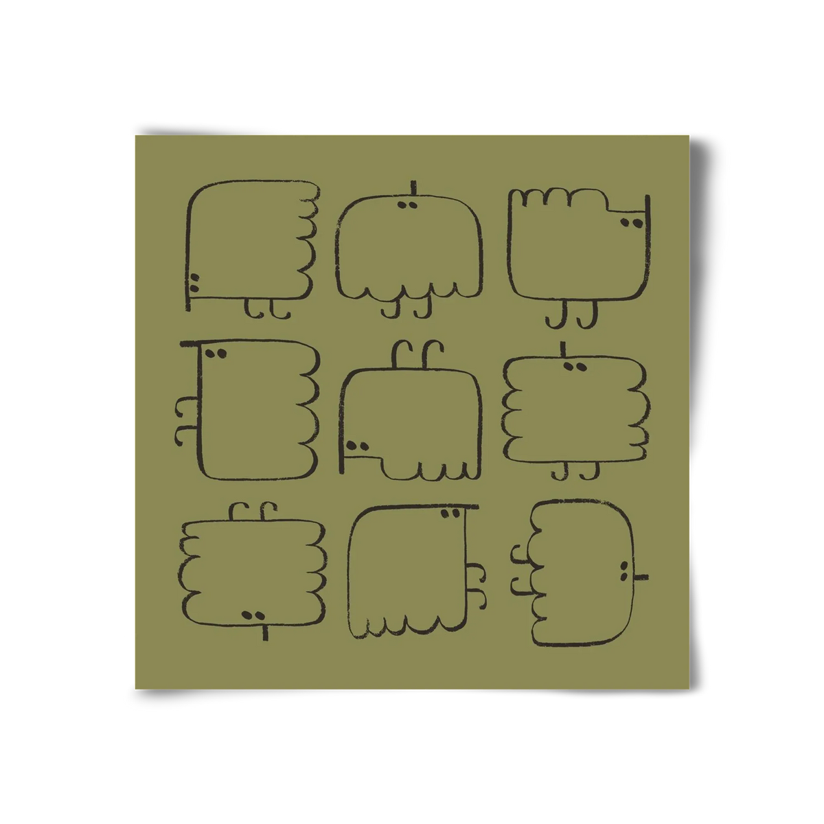 Funny Bird (dark green) - artbridge