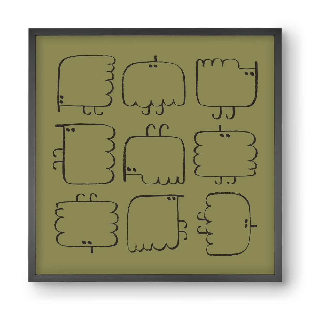 Funny Bird (dark green) - artbridge