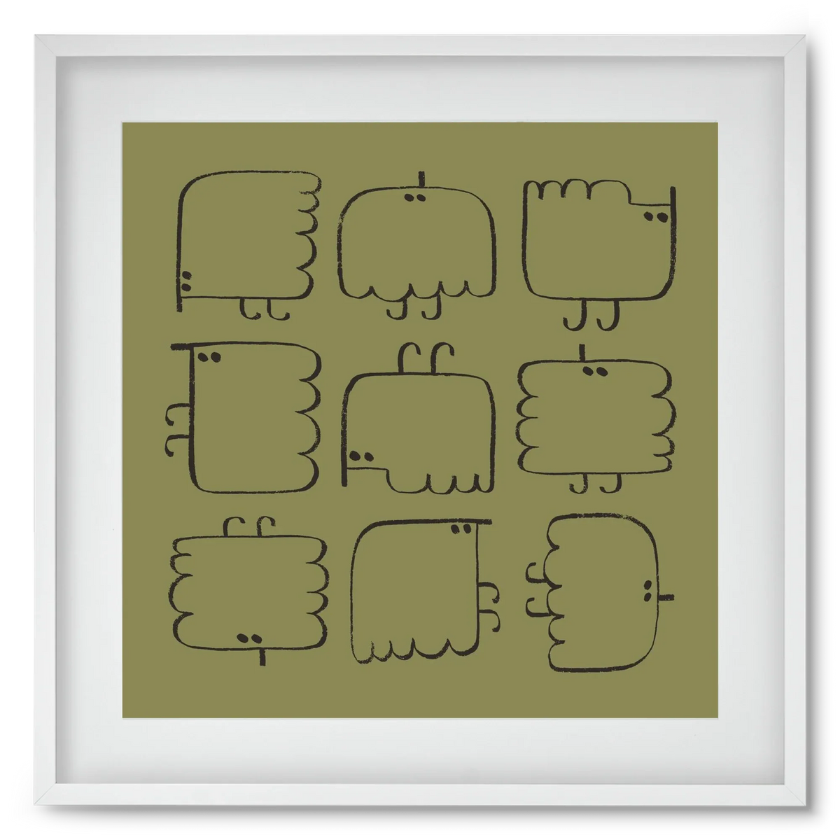 Funny Bird (dark green) - artbridge