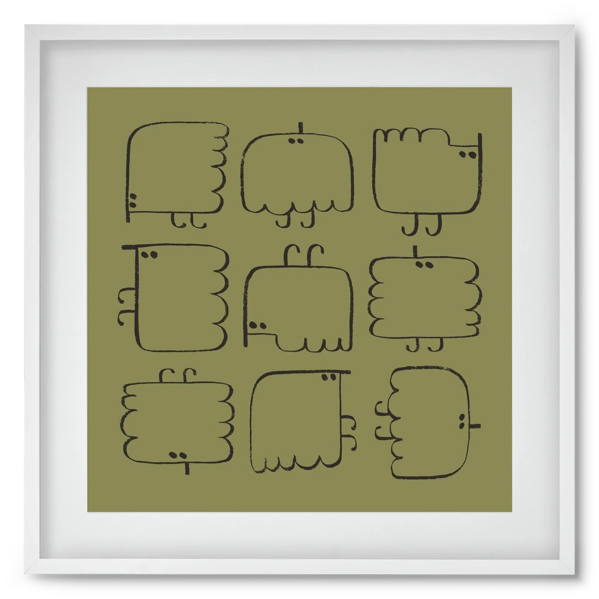 Funny Bird (dark green) - artbridge