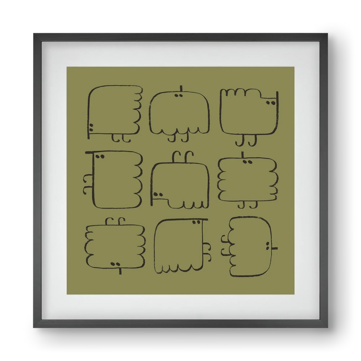 Funny Bird (dark green) - artbridge