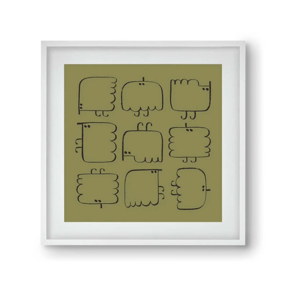 Funny Bird (dark green) - artbridge