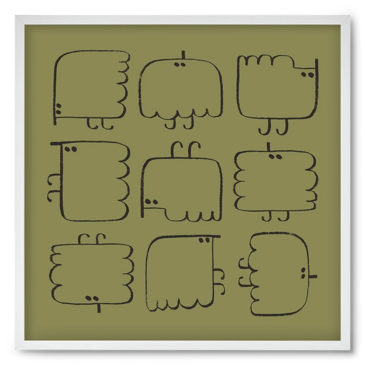 Funny Bird (dark green) - artbridge