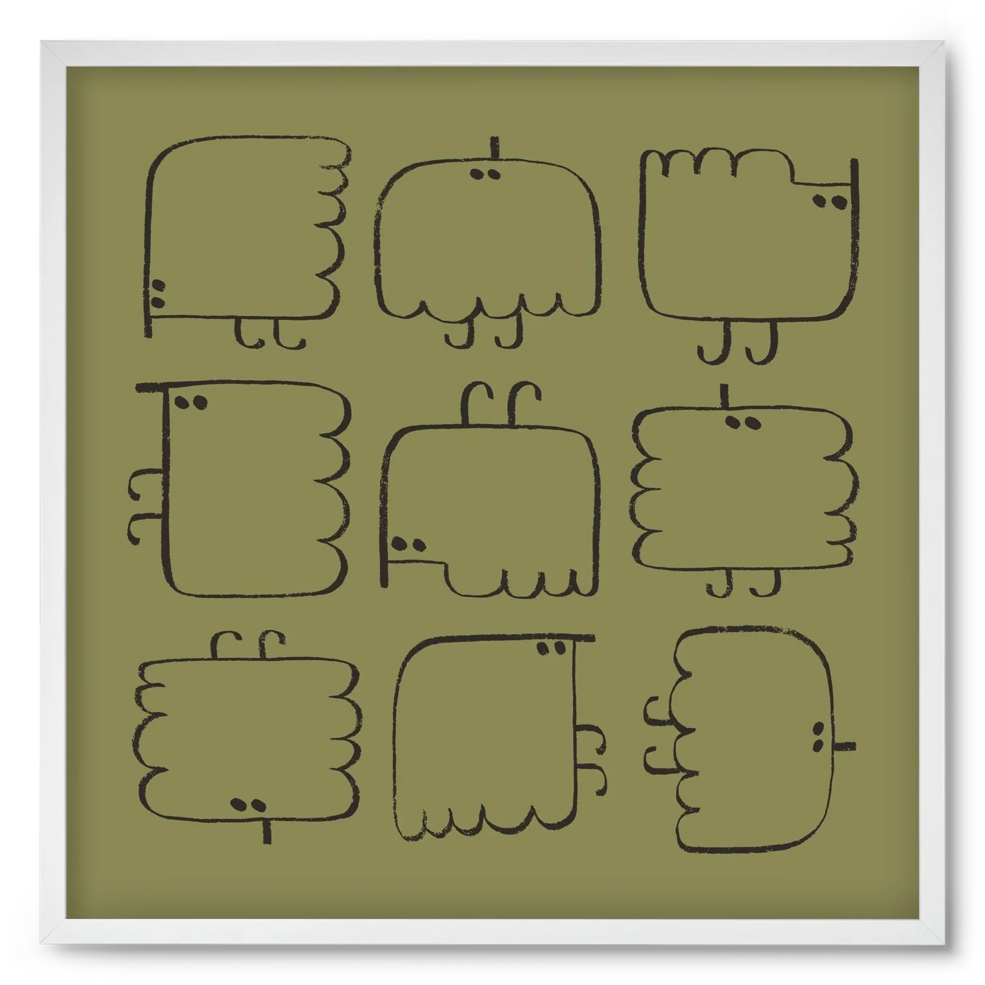 Funny Bird (dark green) - artbridge