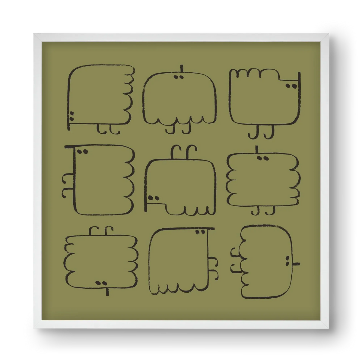 Funny Bird (dark green) - artbridge