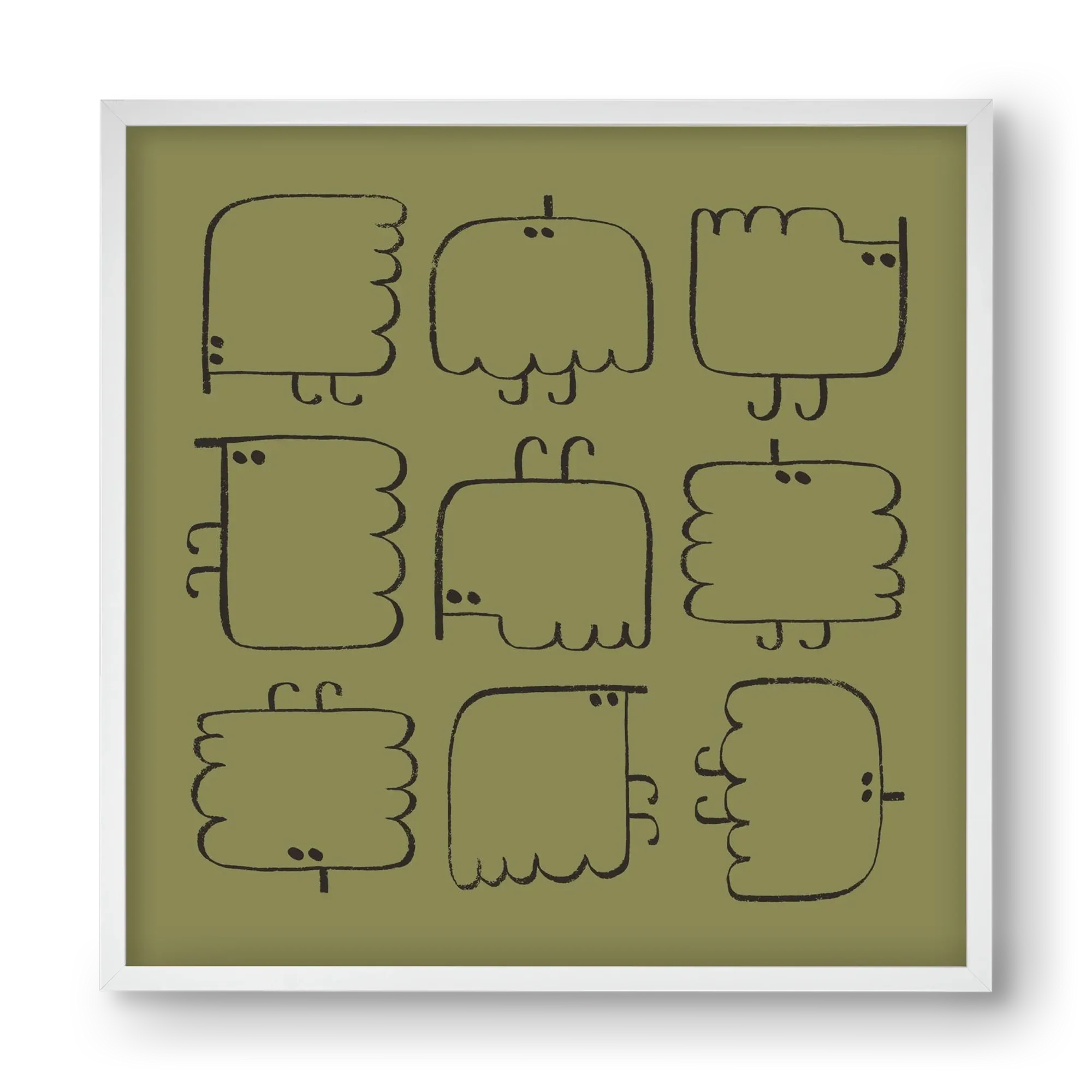 Funny Bird (dark green) - artbridge