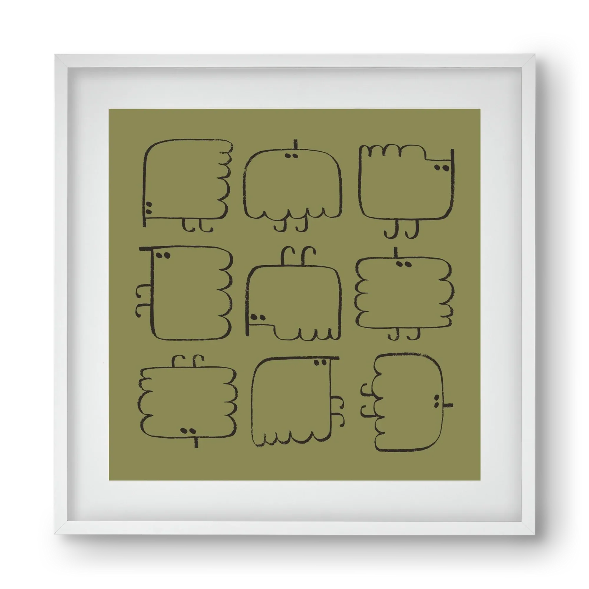 Funny Bird (dark green) - artbridge