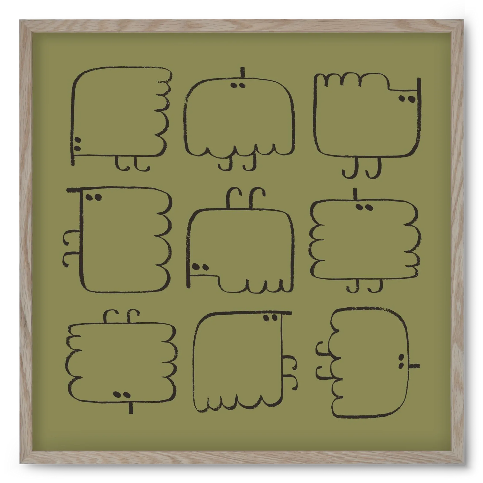Funny Bird (dark green) - artbridge