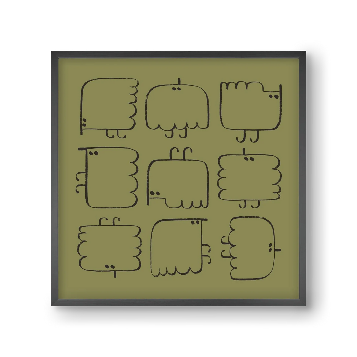 Funny Bird (dark green) - artbridge