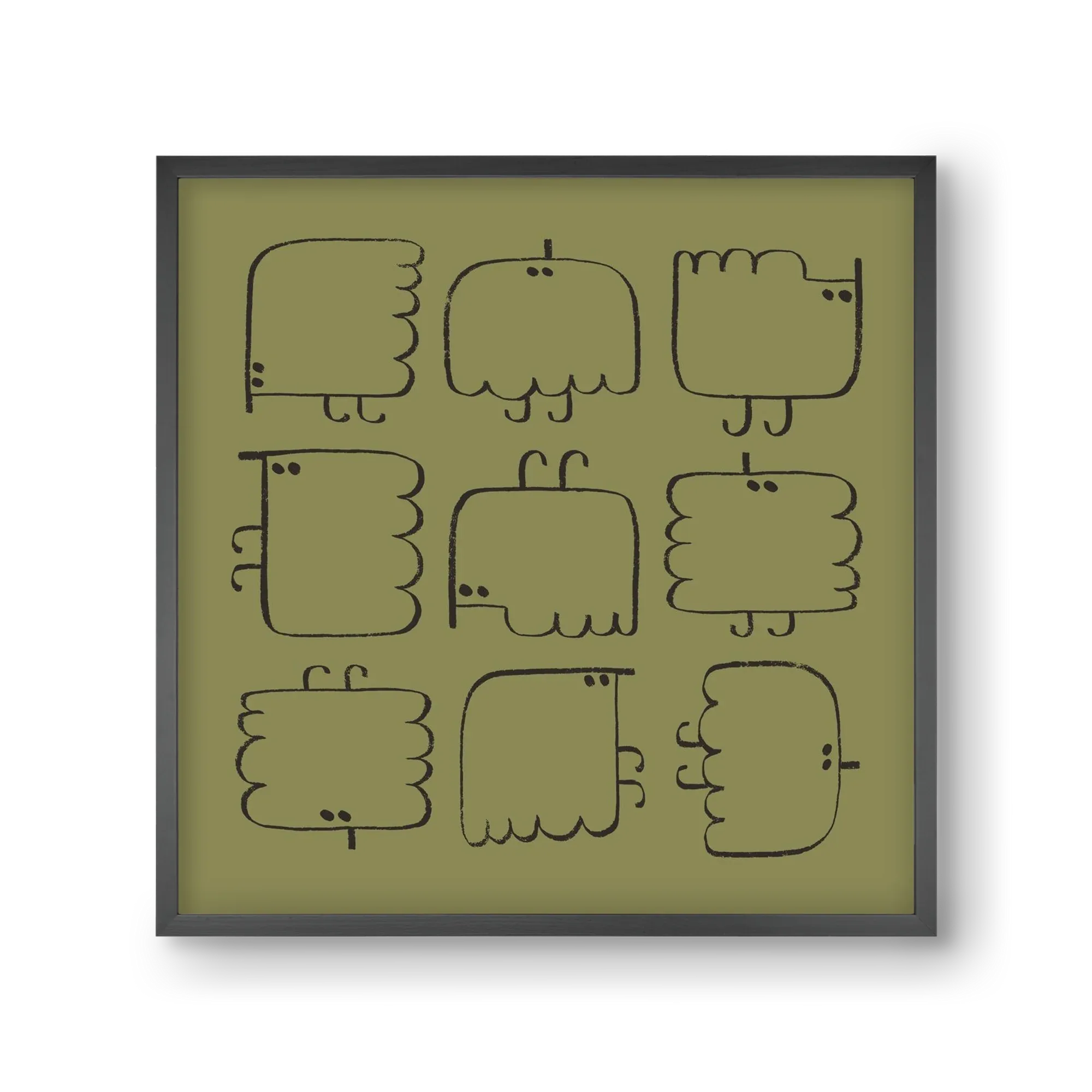 Funny Bird (dark green) - artbridge