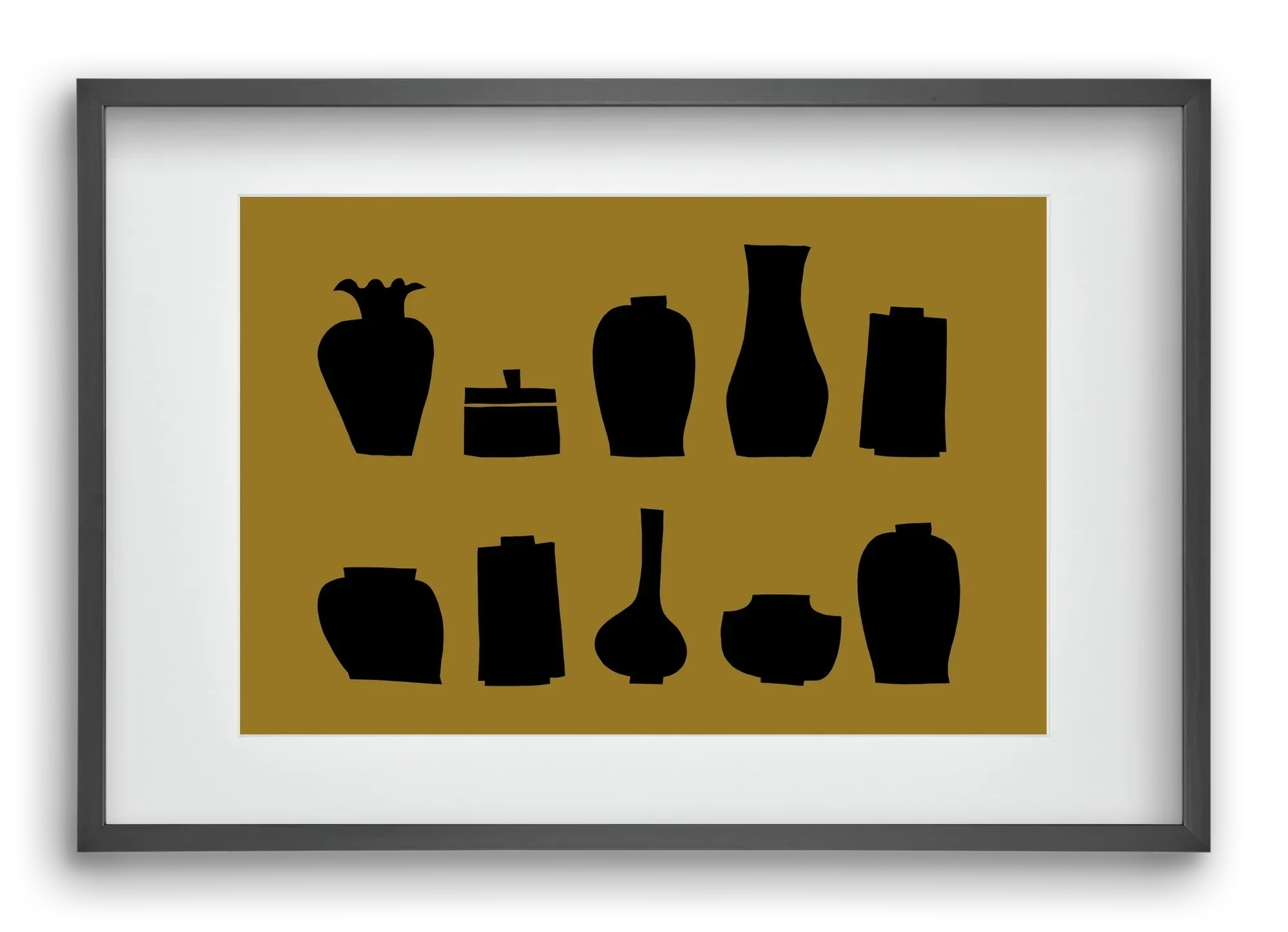 Vases line (ochre) - artbridge
