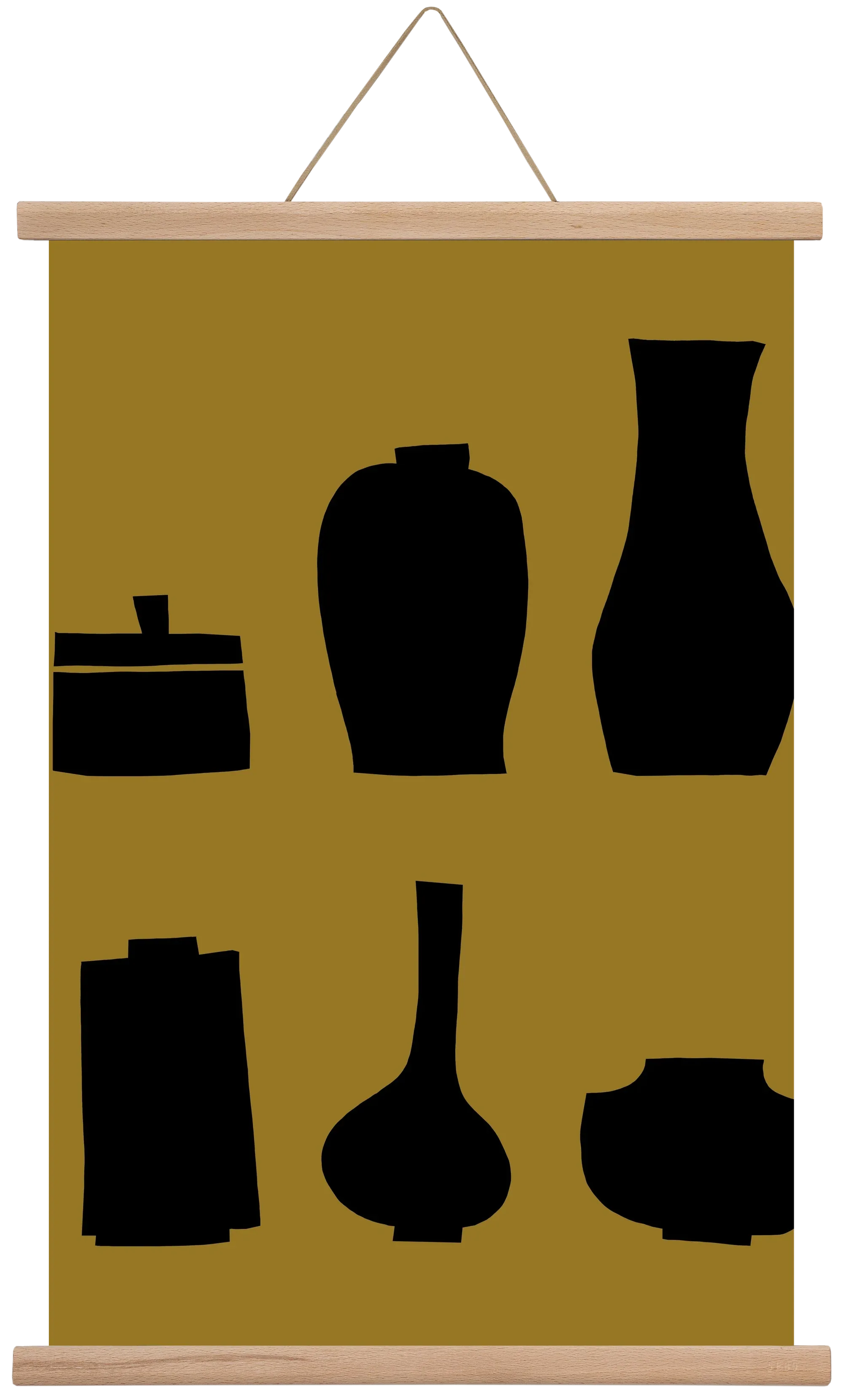 Vases line (ochre) - artbridge